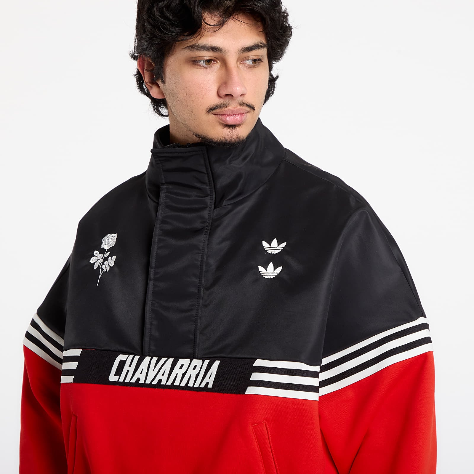 Vyriški džemperiai su gobtuvais adidas x Willy Chavarria Gomez Halfzi Black/ Red
