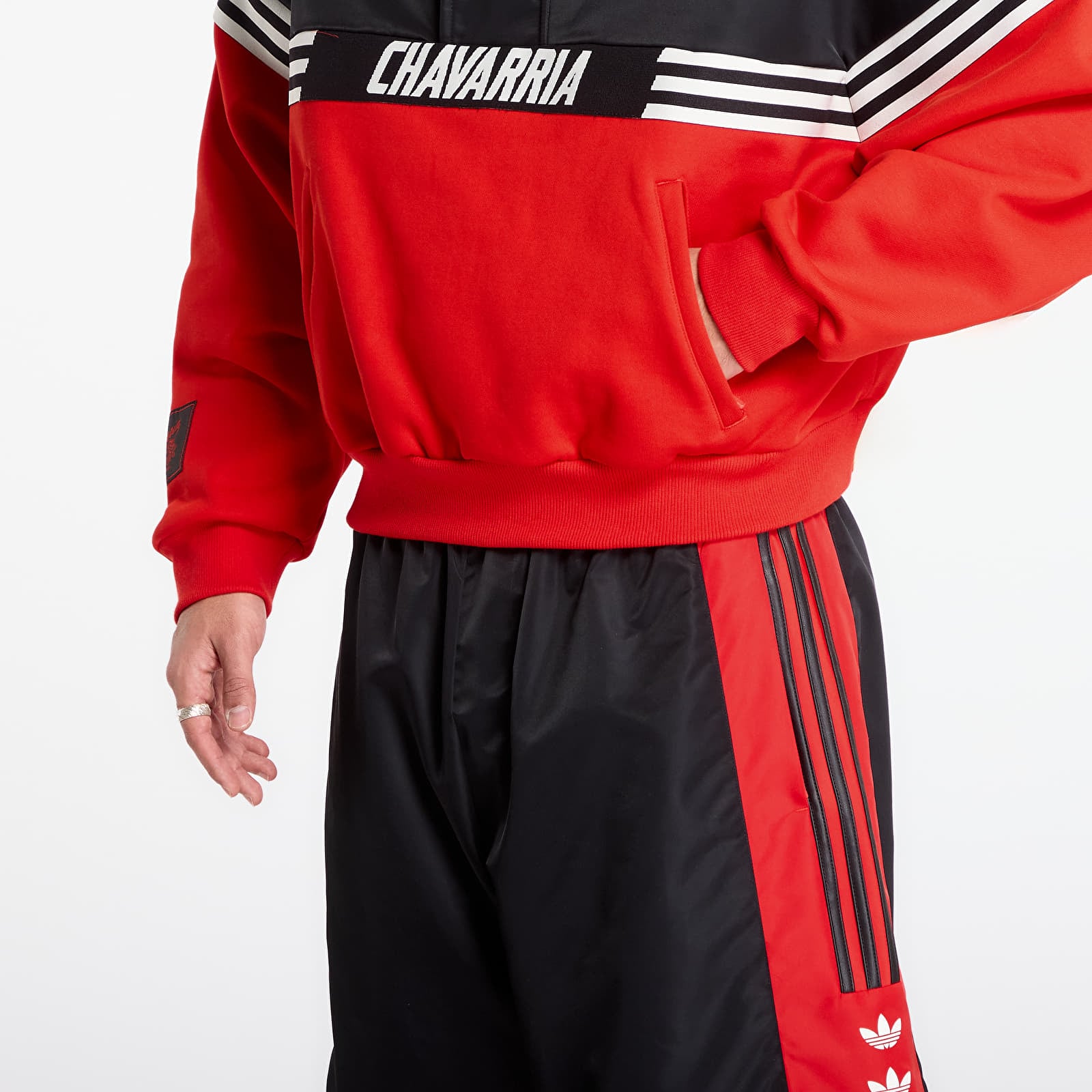 Vyriški džemperiai su gobtuvais adidas x Willy Chavarria Gomez Halfzi Black/ Red