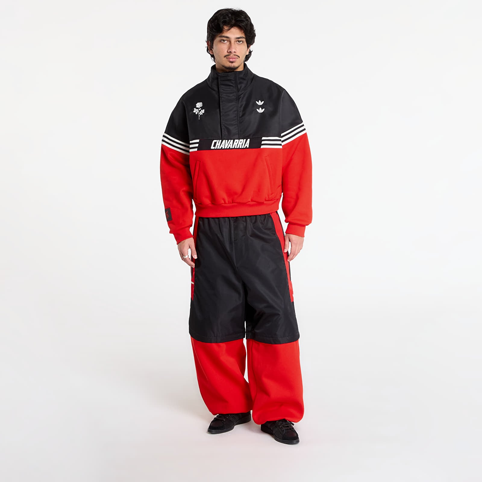 Vyriški džemperiai su gobtuvais adidas x Willy Chavarria Gomez Halfzi Black/ Red
