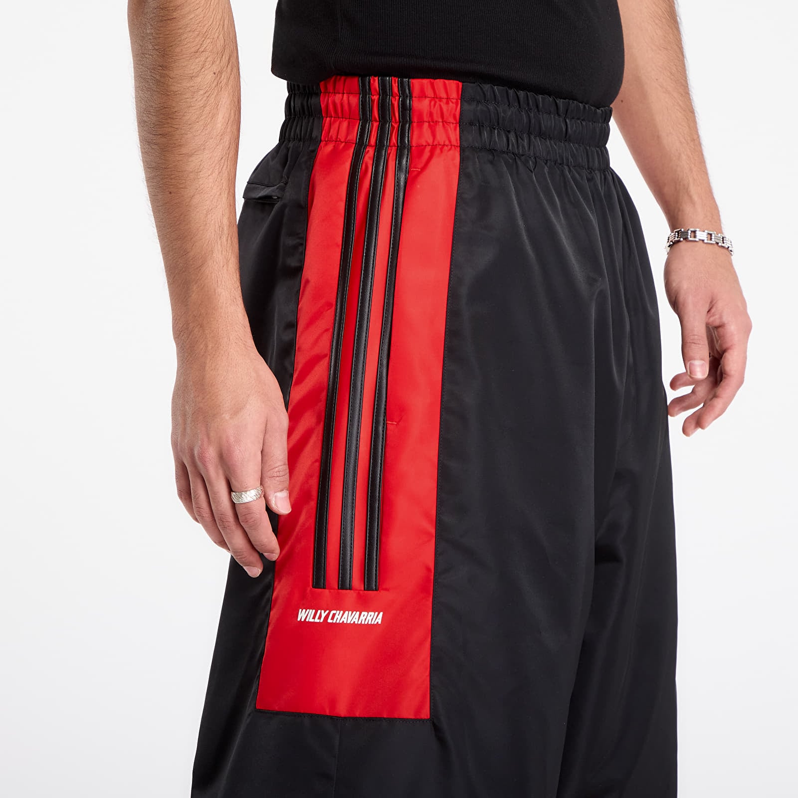 Hlače adidas x Willy Chavarria Fleece Track Pants Black/ Red