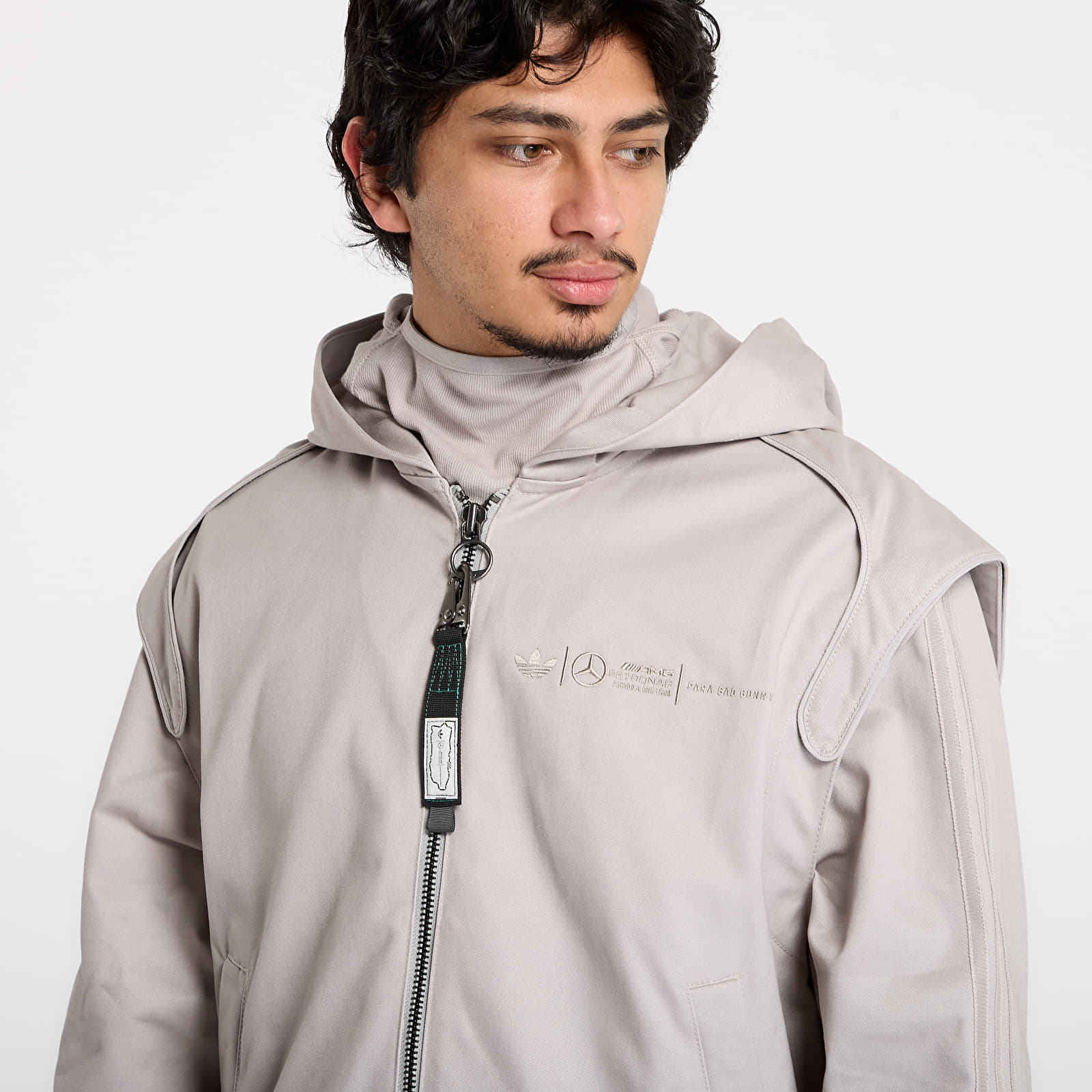 Jakne  adidas x Bad Bunny x Mercedes - AMG Petronas Formula One Team Racing Zip Up Jacket UNISEX Clear Granite