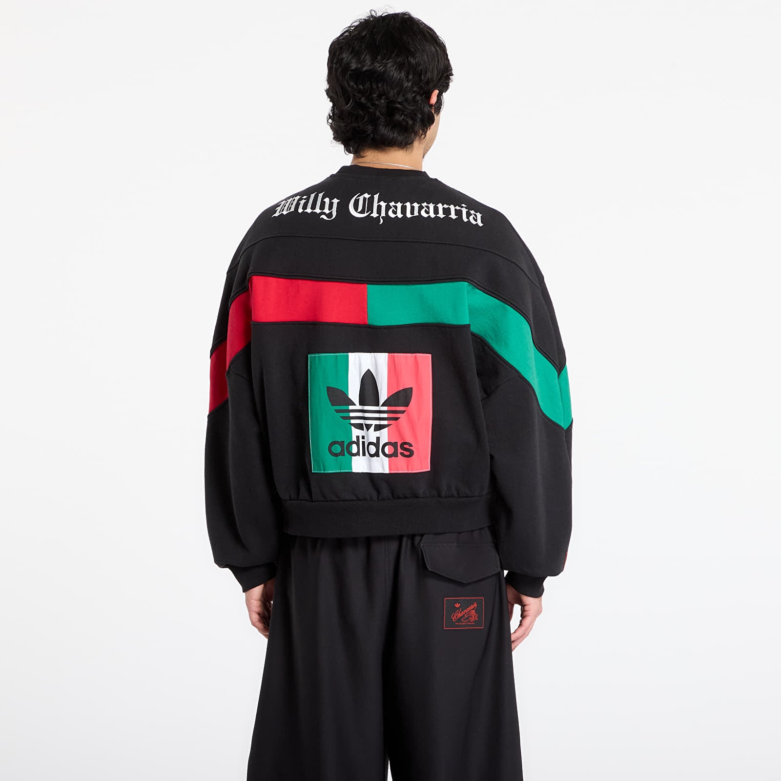 Mikinas ar kapuci un sporta krekli adidas x Willy Chavarria Bball Crewneck Black