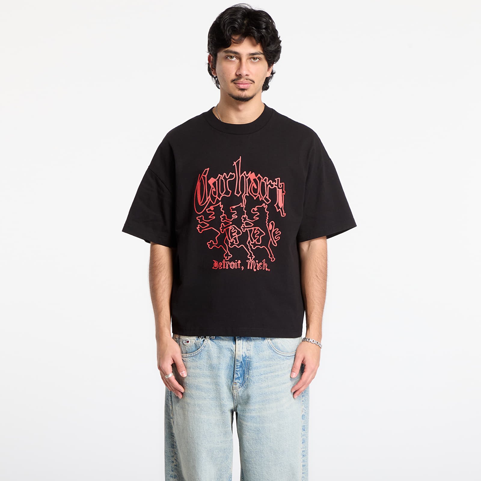 Men's T-shirts Carhartt WIP S/S Hackwork T-Shirt UNISEX Black Heavy Stone Wash