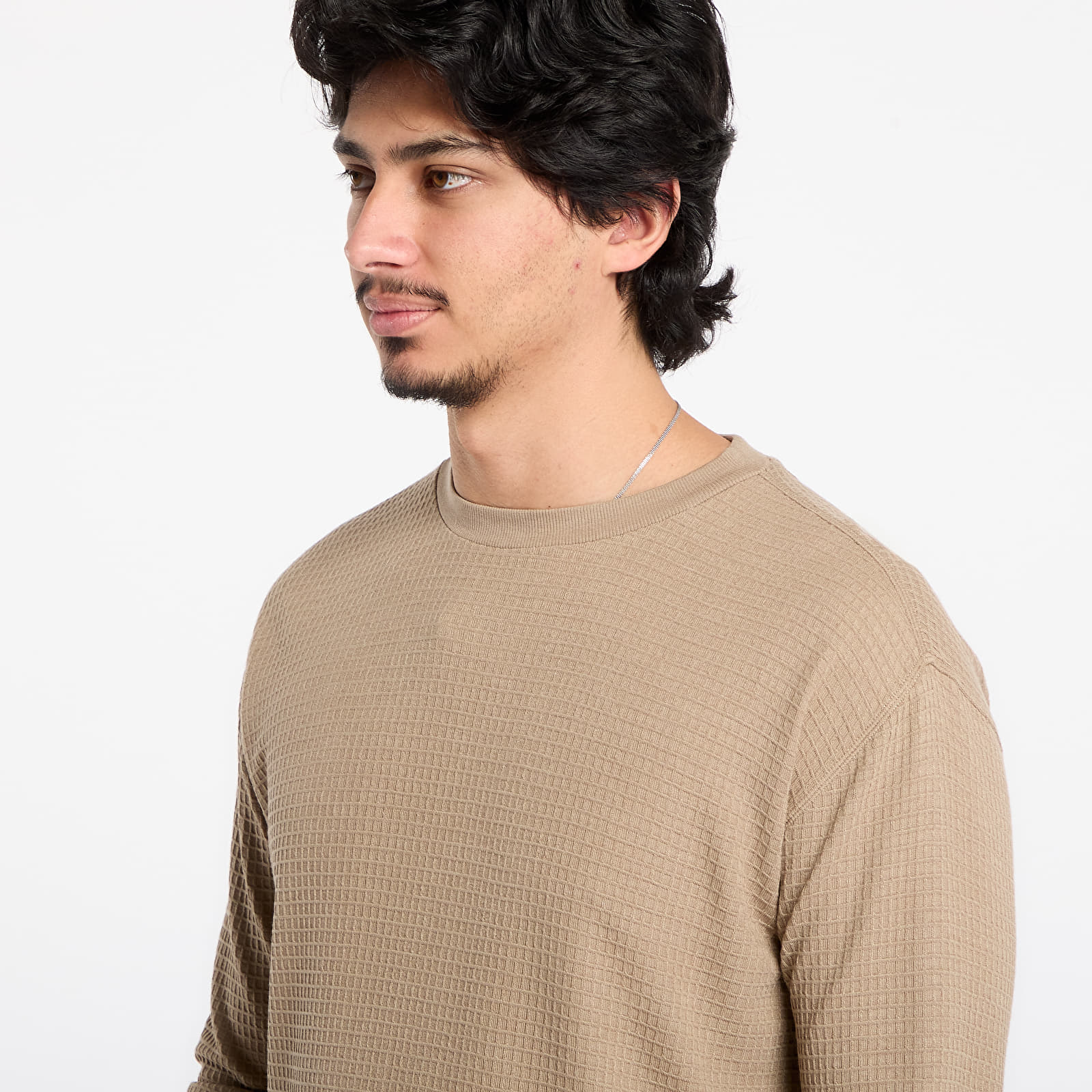 Pánská trička Craft Layers Wool Waffle Rn M Taupe