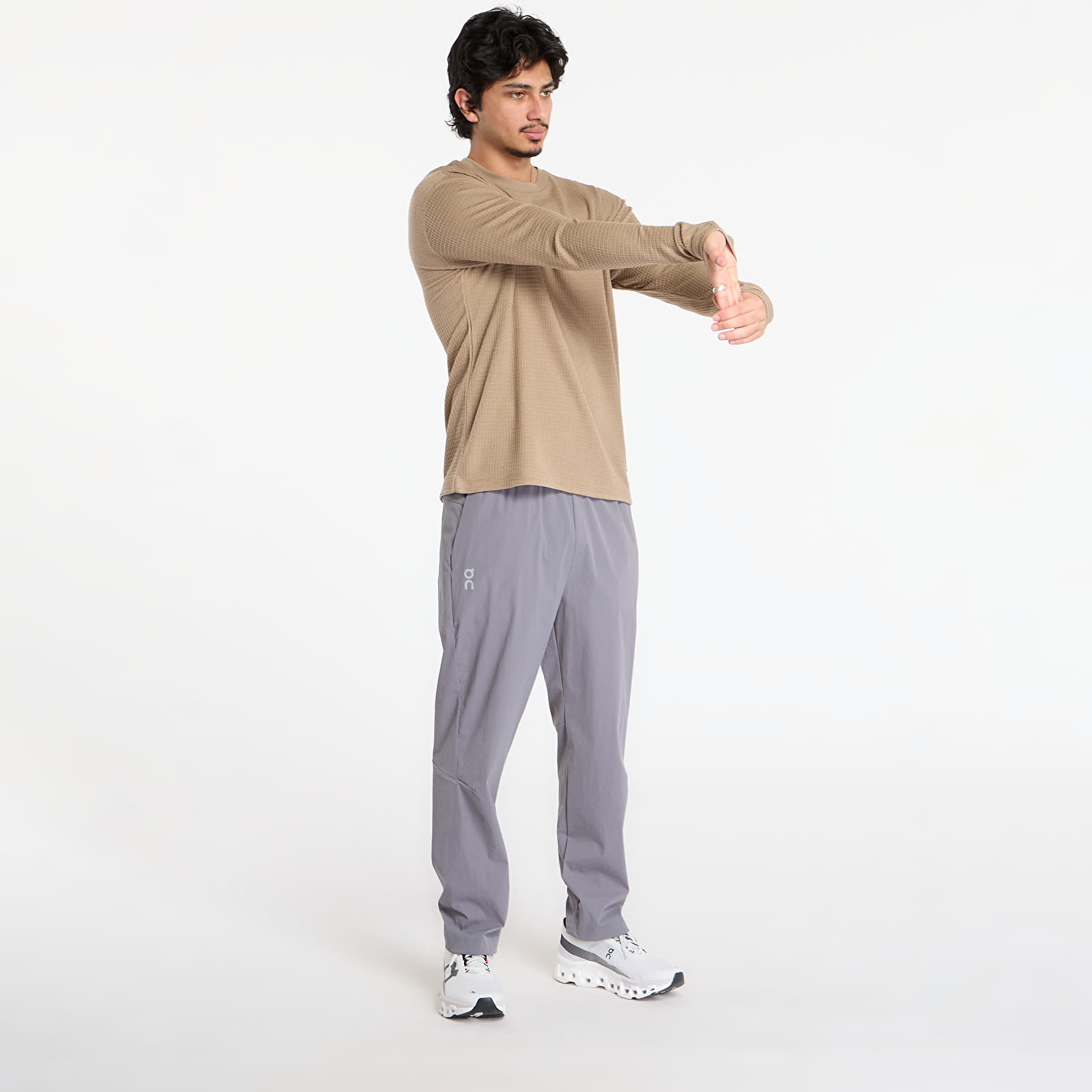 Pánská trička Craft Layers Wool Waffle Rn M Taupe