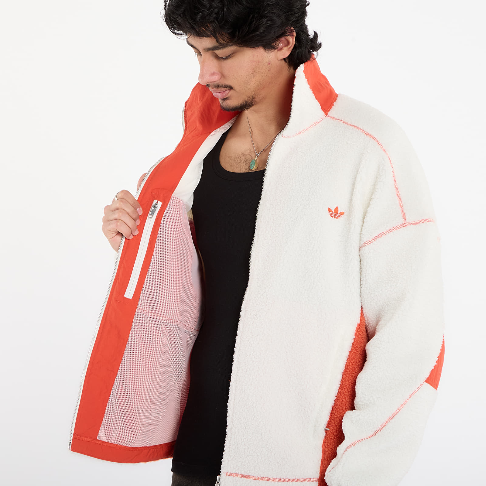 Куртки adidas LA Originals Adams Blvd Fleece Jacket UNISEX Off White/ Black