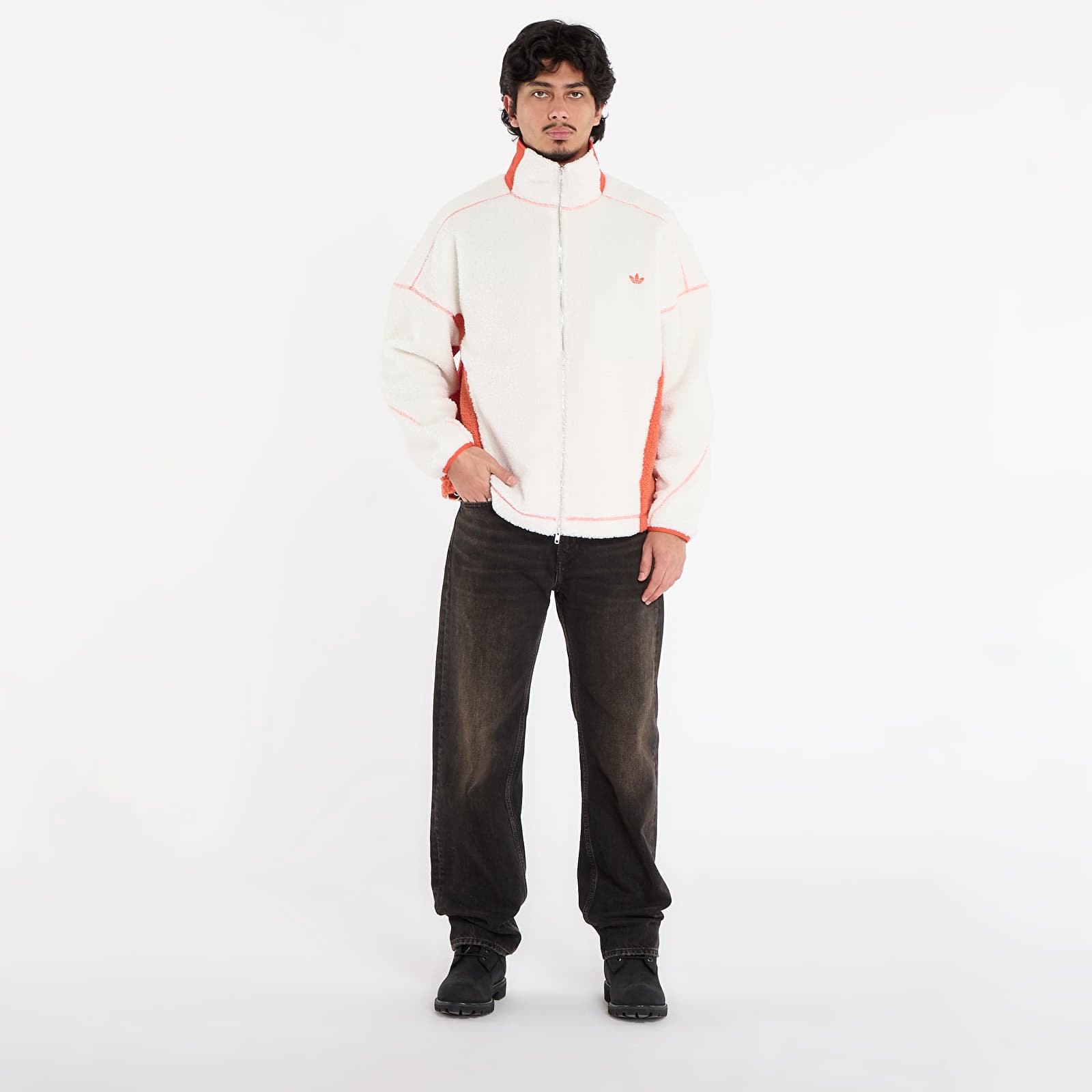 Куртки adidas LA Originals Adams Blvd Fleece Jacket UNISEX Off White/ Black