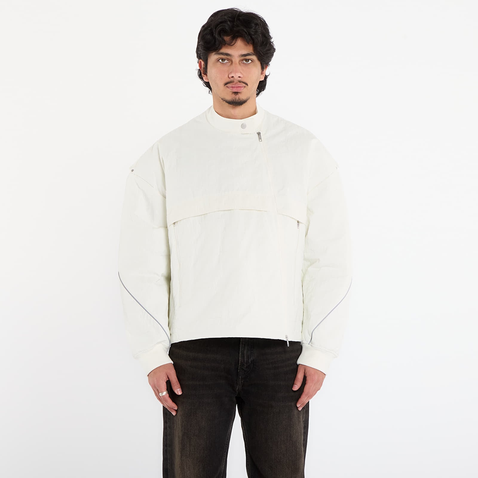 Jachetă adidas Motor Ave Racer Jacket UNISEX Off White/ Black M