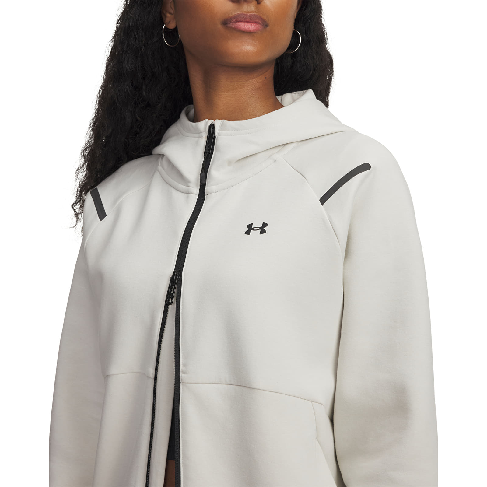 Women's hoodies Under Armour Unstoppable Fleece Fz White
