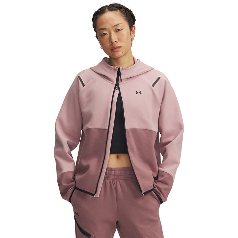 Sweatshirt Under Armour Unstoppable Fleece Fz Pink