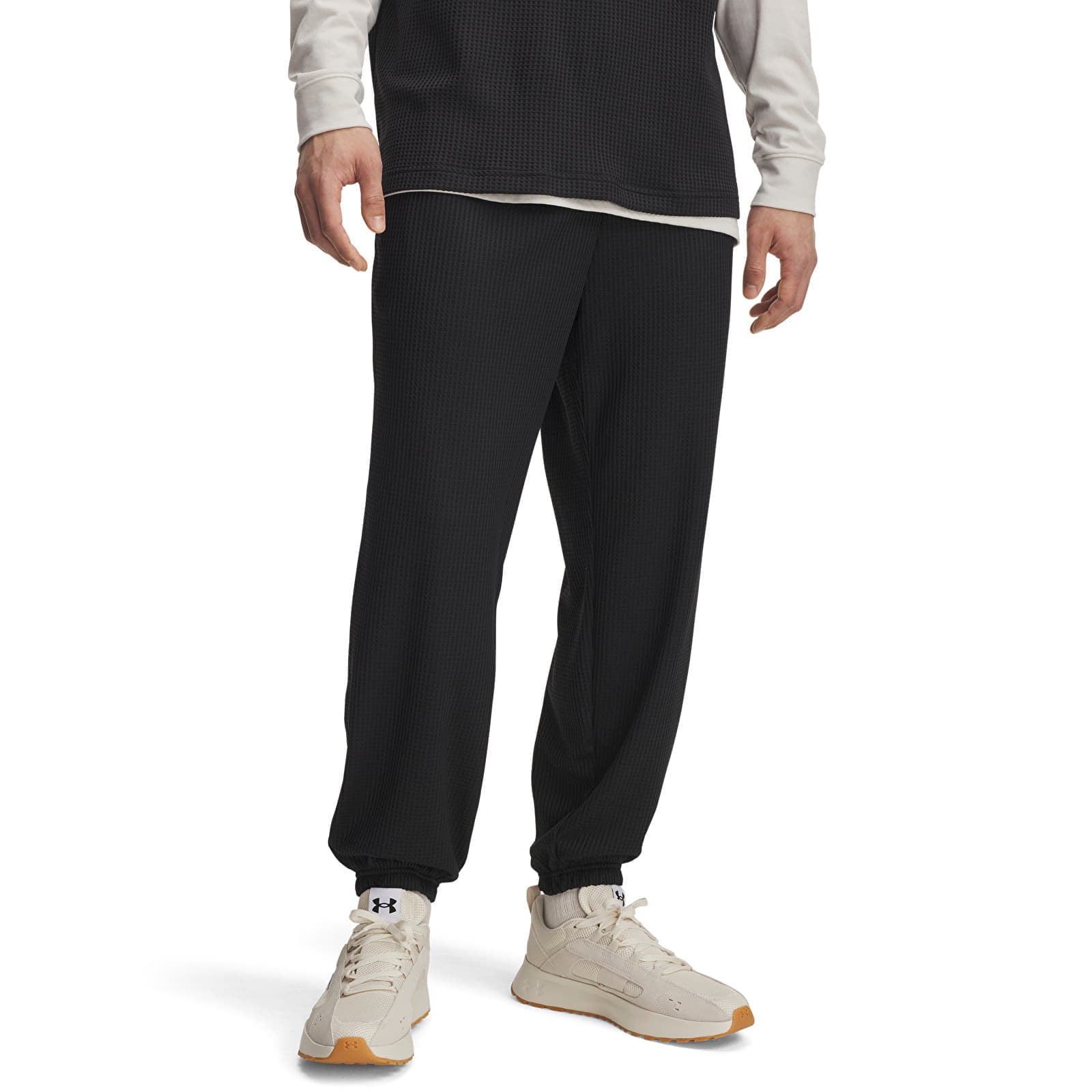 Pantaloni Under Armour Rival Waffle Jogger Black L
