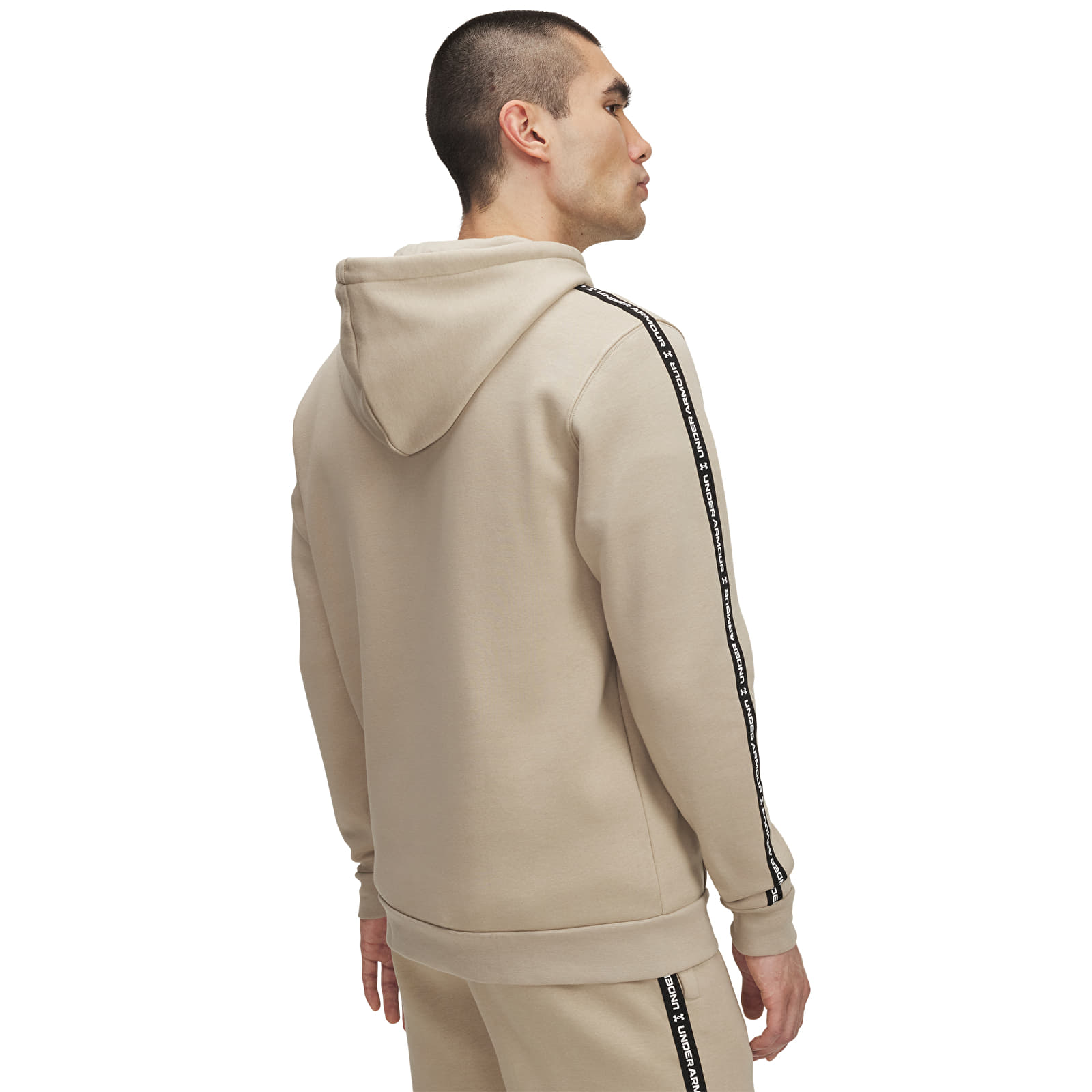 Muške dukserice Under Armour Icon Fleece Hoodie Taping Brown