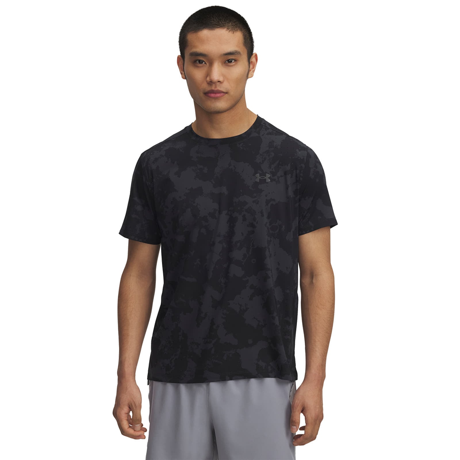 Tricou Under Armour Launch Elite Prt SS T-Shirt Gray XXL