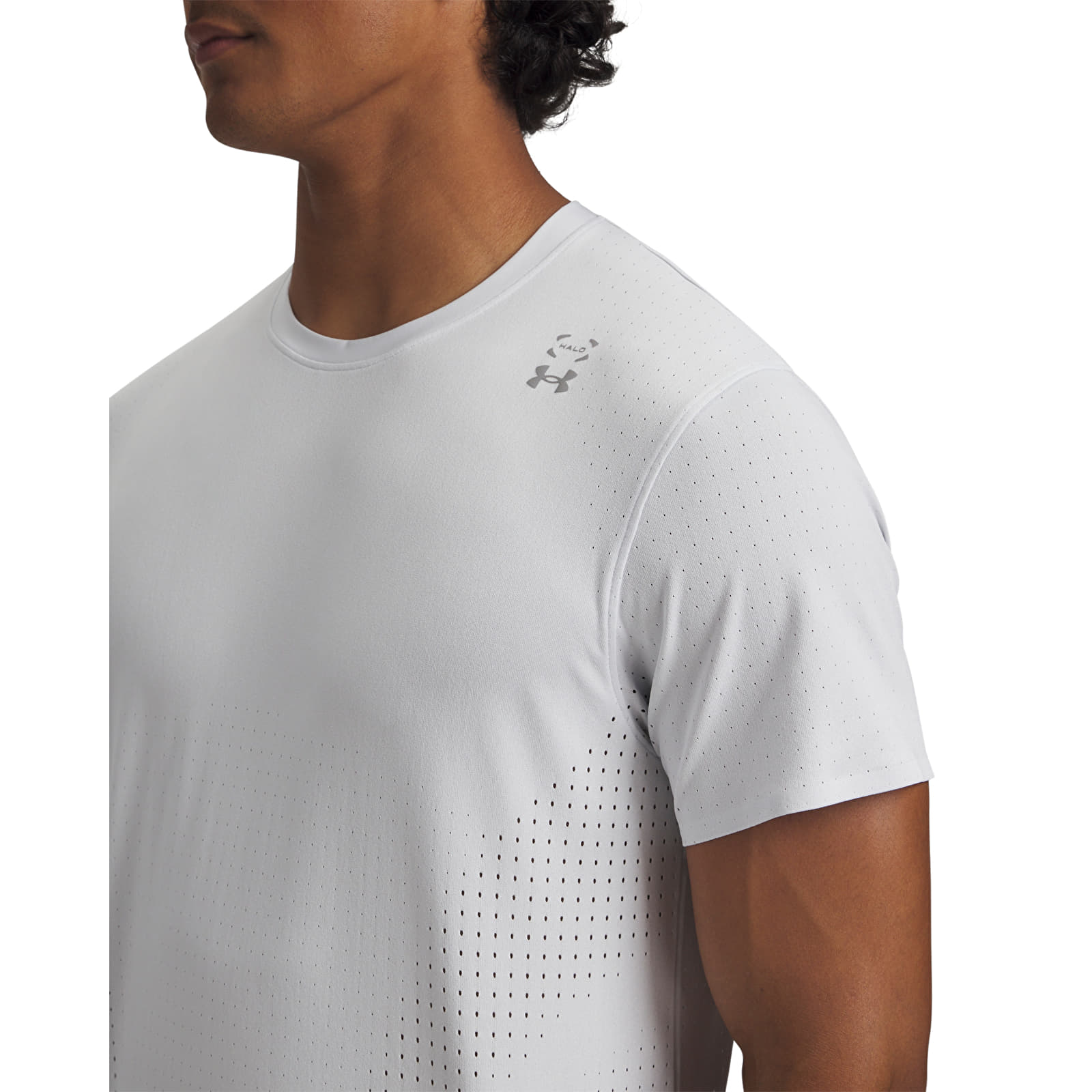Männer T-Shirts Under Armour Halo Vent SS T-Shirt Gray