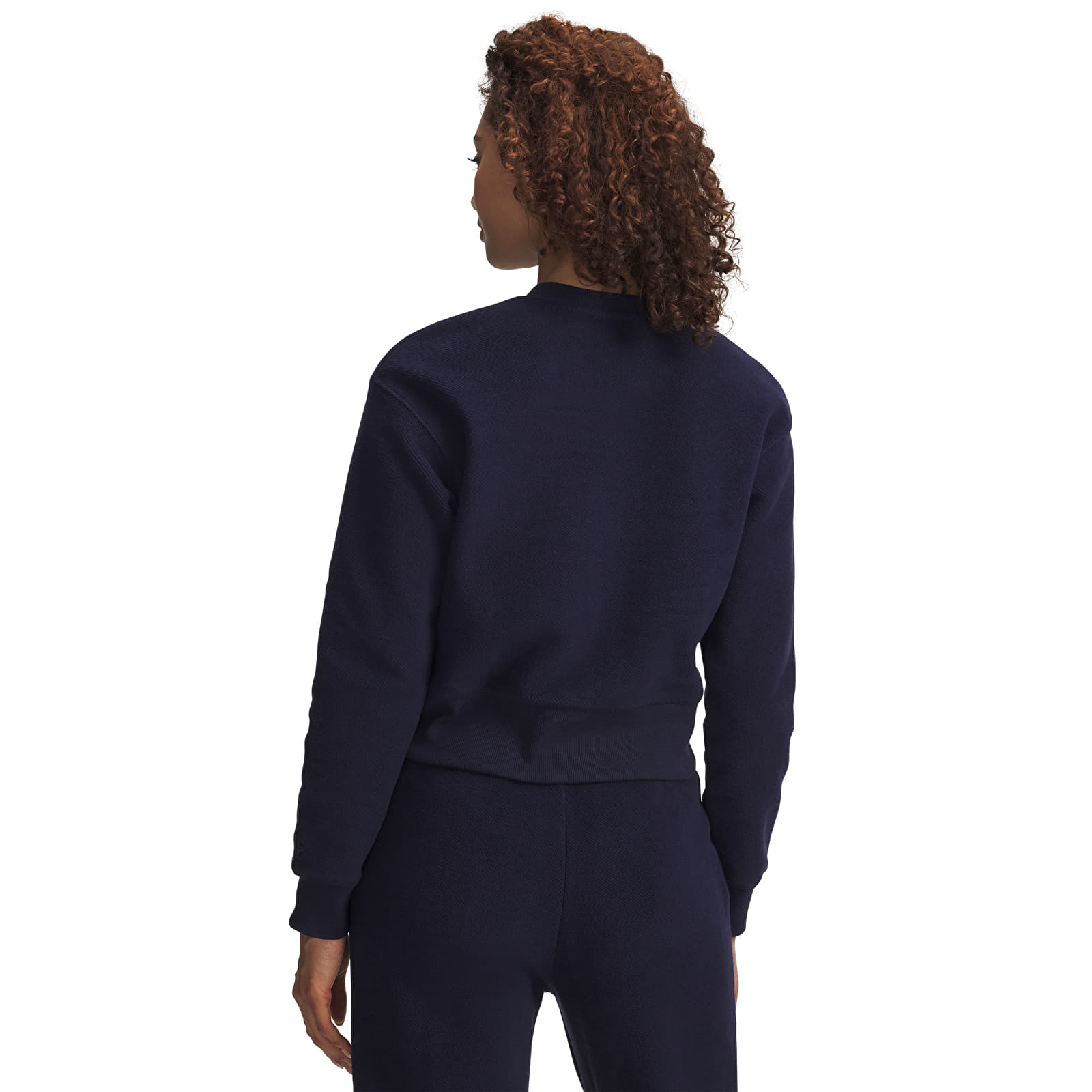 Hoodies für Frauen Under Armour Icon Terry Varsity Crew Blue