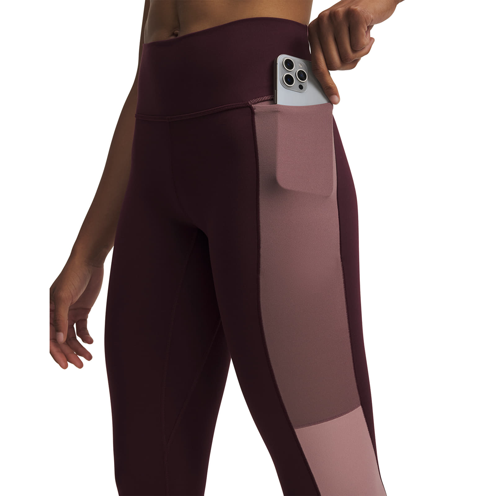 Leggings da donna Under Armour Meridian Colorblock Ankle Lg Brown