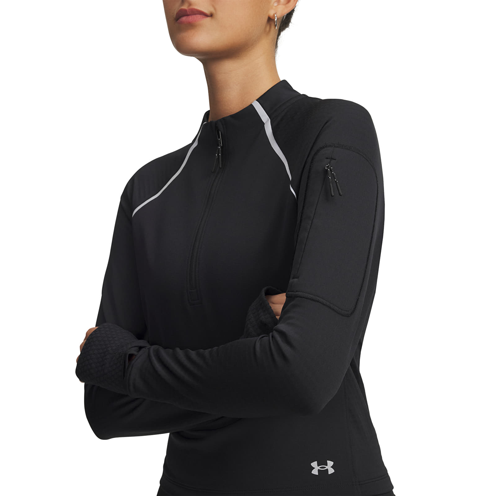 Hoodies für Frauen Under Armour Velociti Pro Cw Half Zip Black
