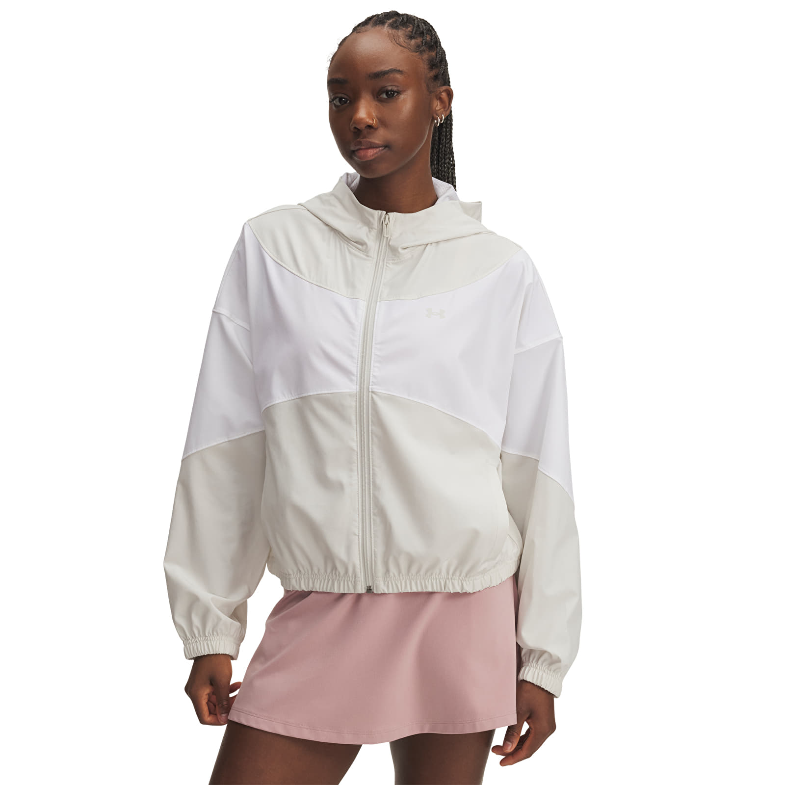 Hoodies für Frauen Under Armour Rival Woven Jacket Hoodie White