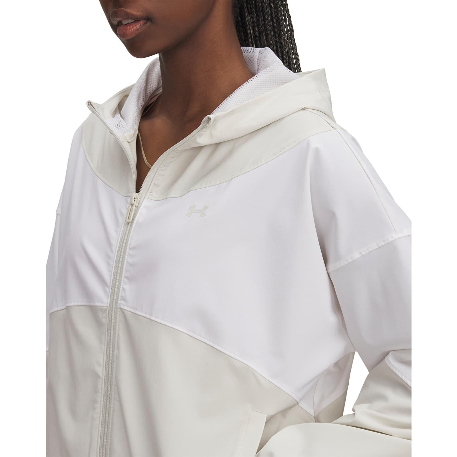 Hoodies für Frauen Under Armour Rival Woven Jacket Hoodie White