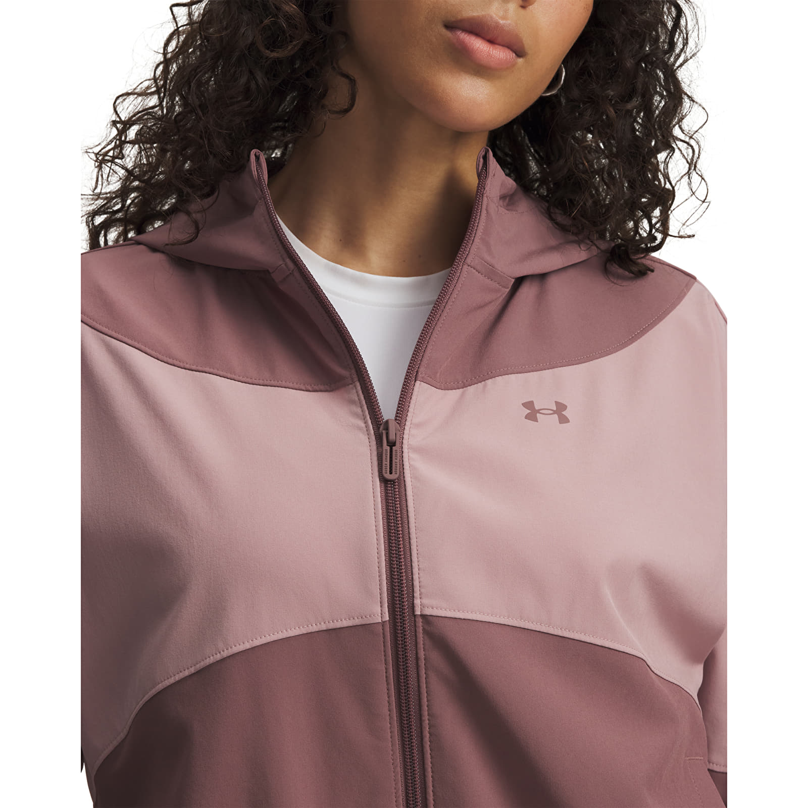 Hoodies für Frauen Under Armour Rival Woven Jacket Hoodie Brown