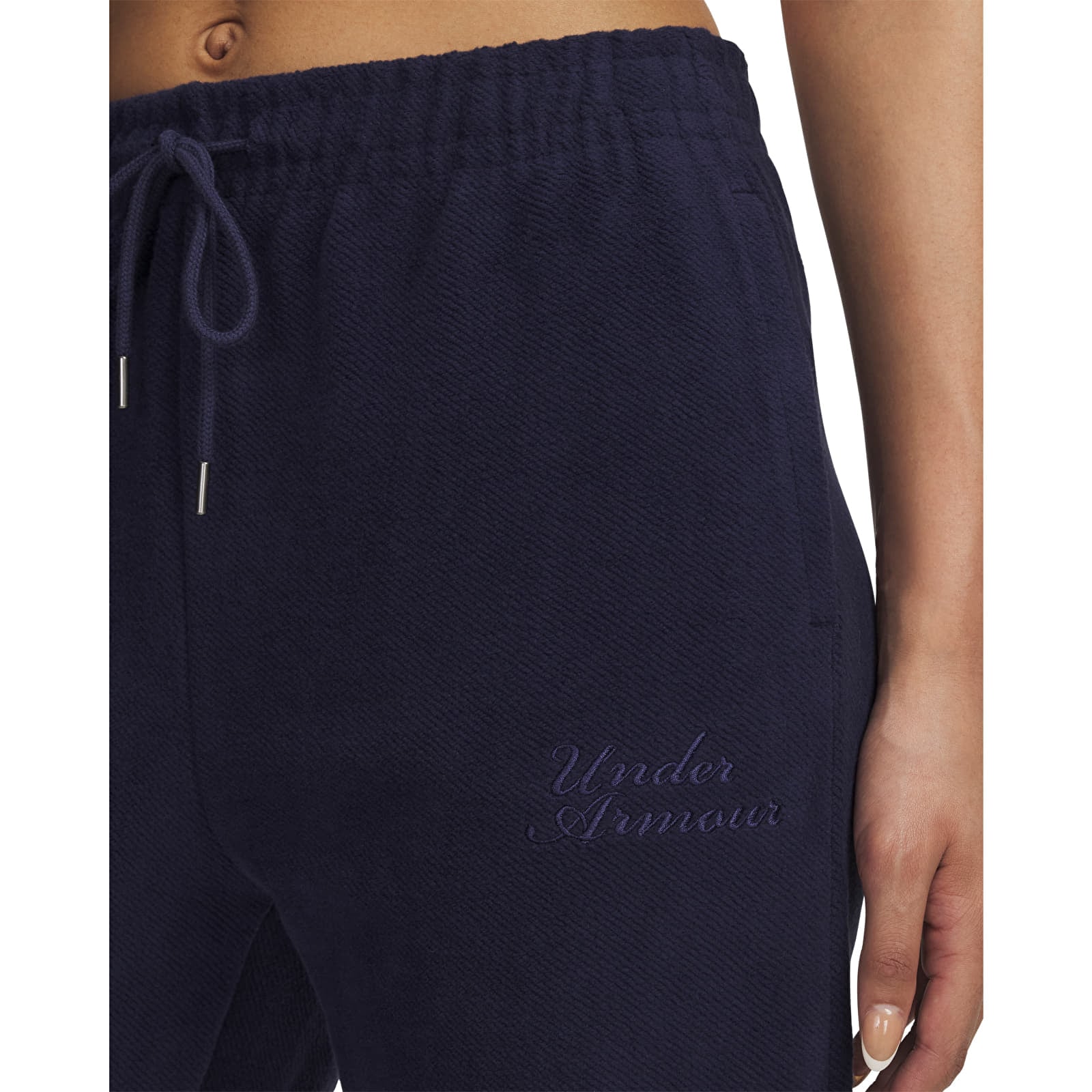 Pantaloni donna Under Armour Icon Terry Varsity Jogger Blue