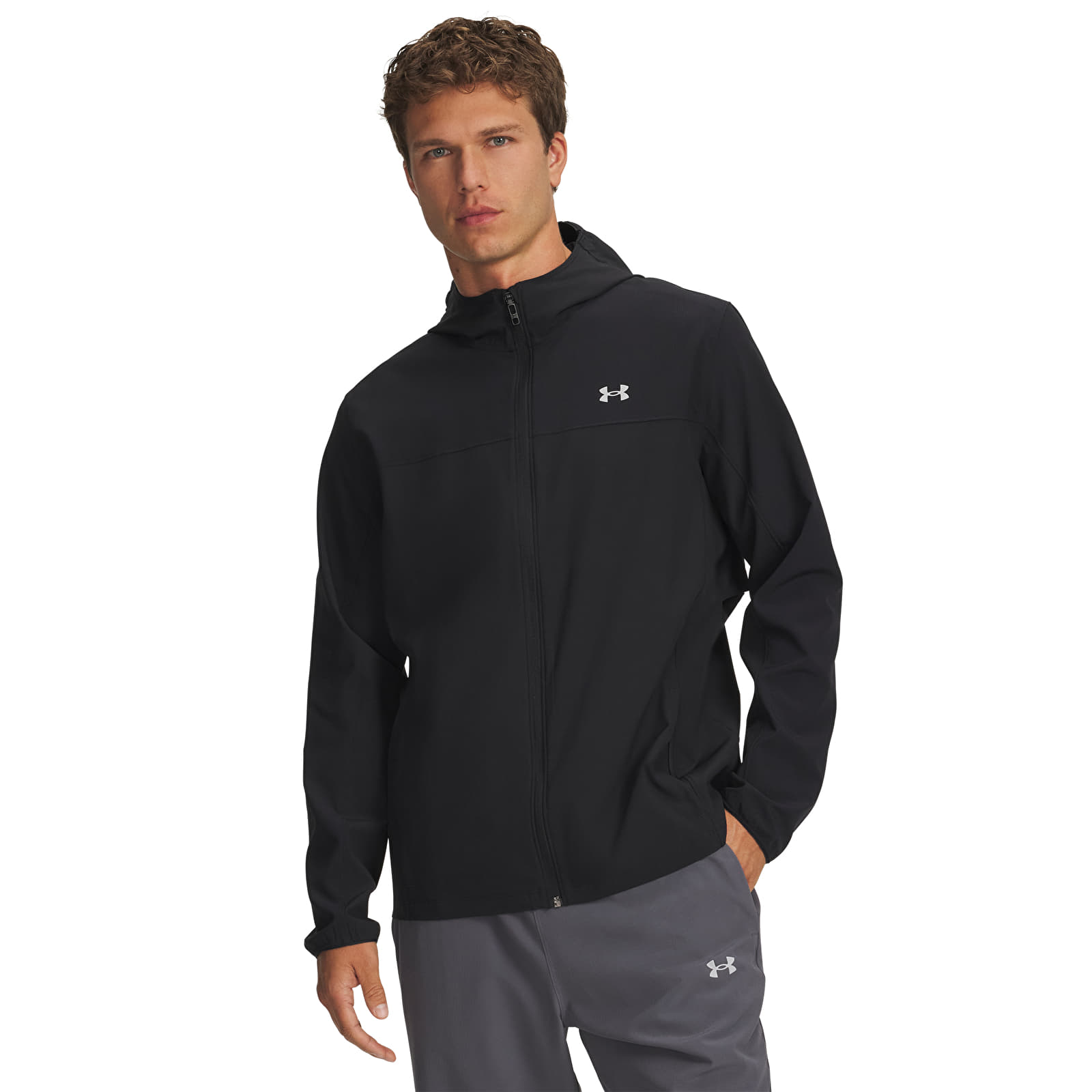 Hoodies für Männer Under Armour Velociti Pro Storm Jacket Black