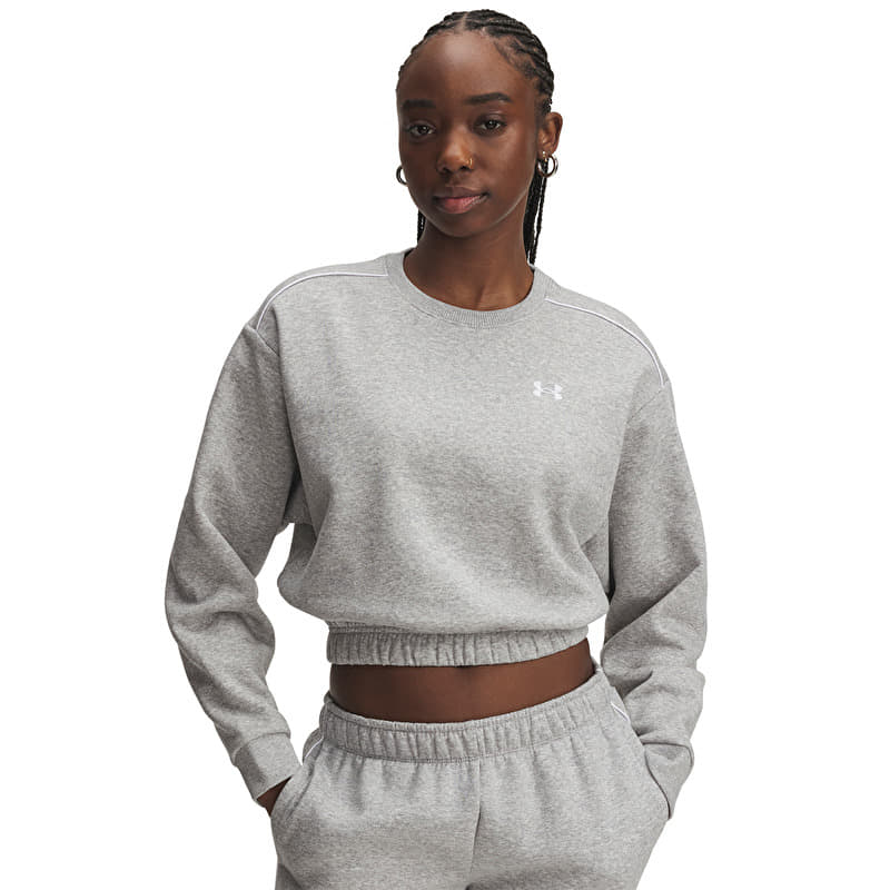 Felpa Under Armour Rival Fleece Piped Crew Gray