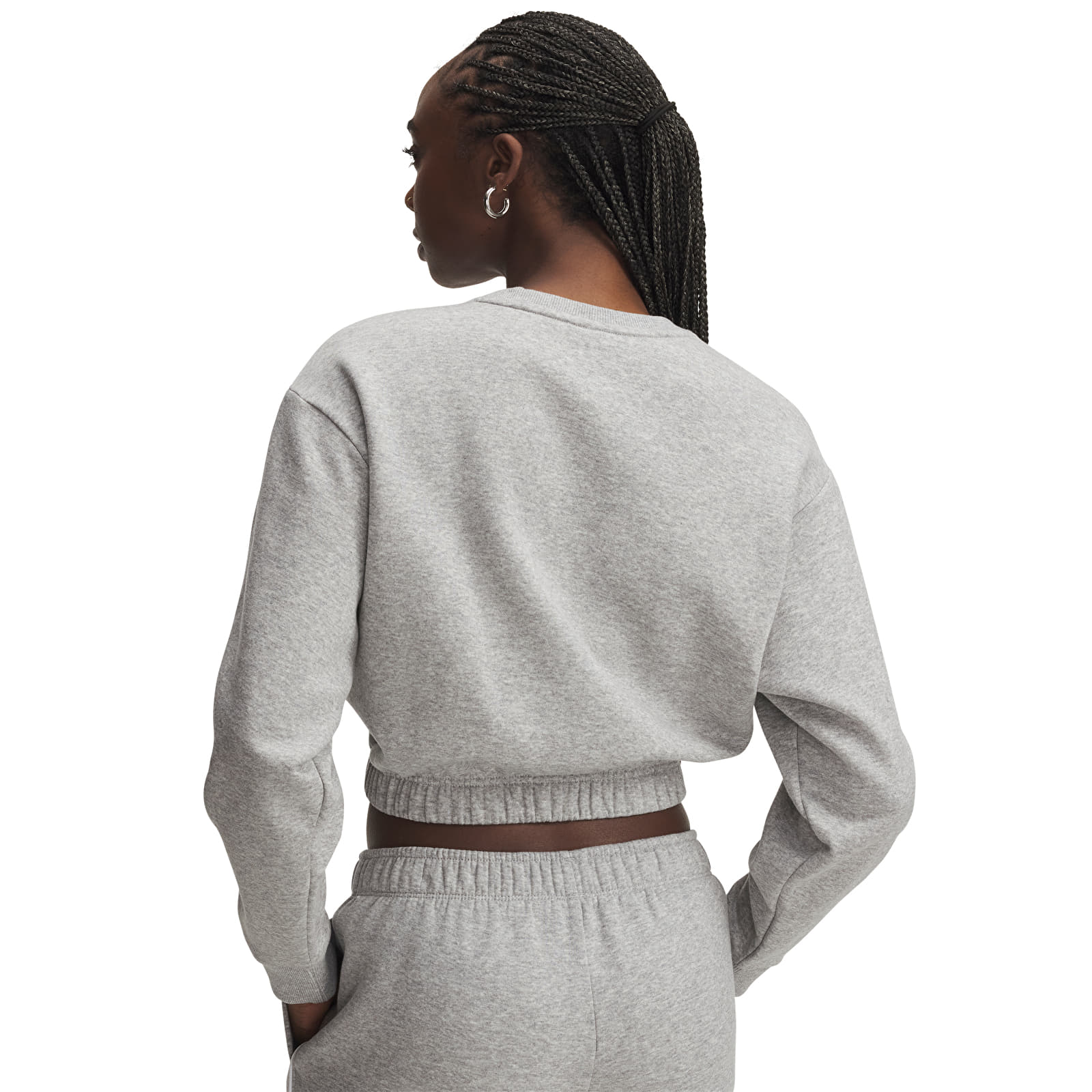 Ženski hoodiji Under Armour Rival Fleece Piped Crew Gray