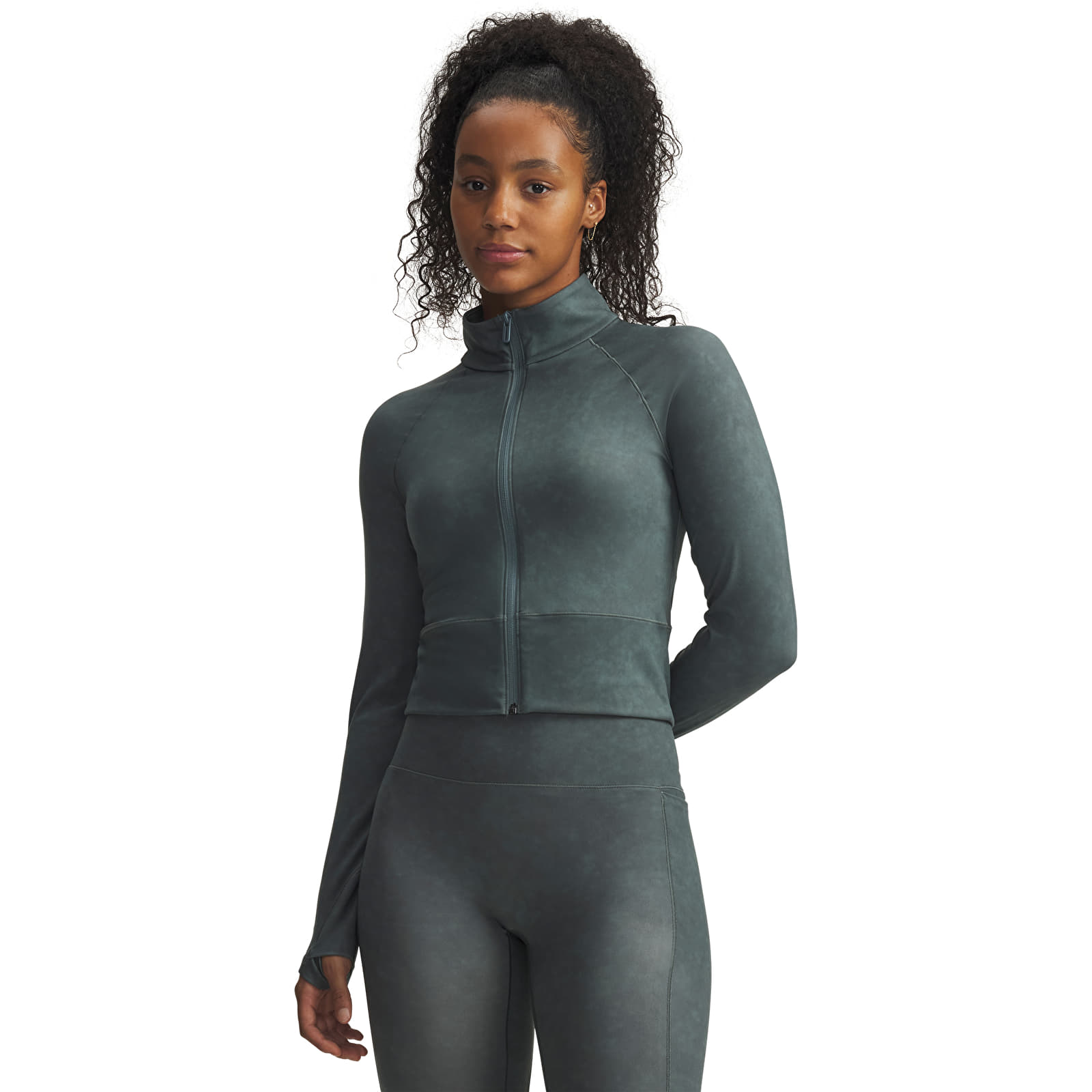 Hoodies für Frauen Under Armour Meridian Suede Effect Fz Blue