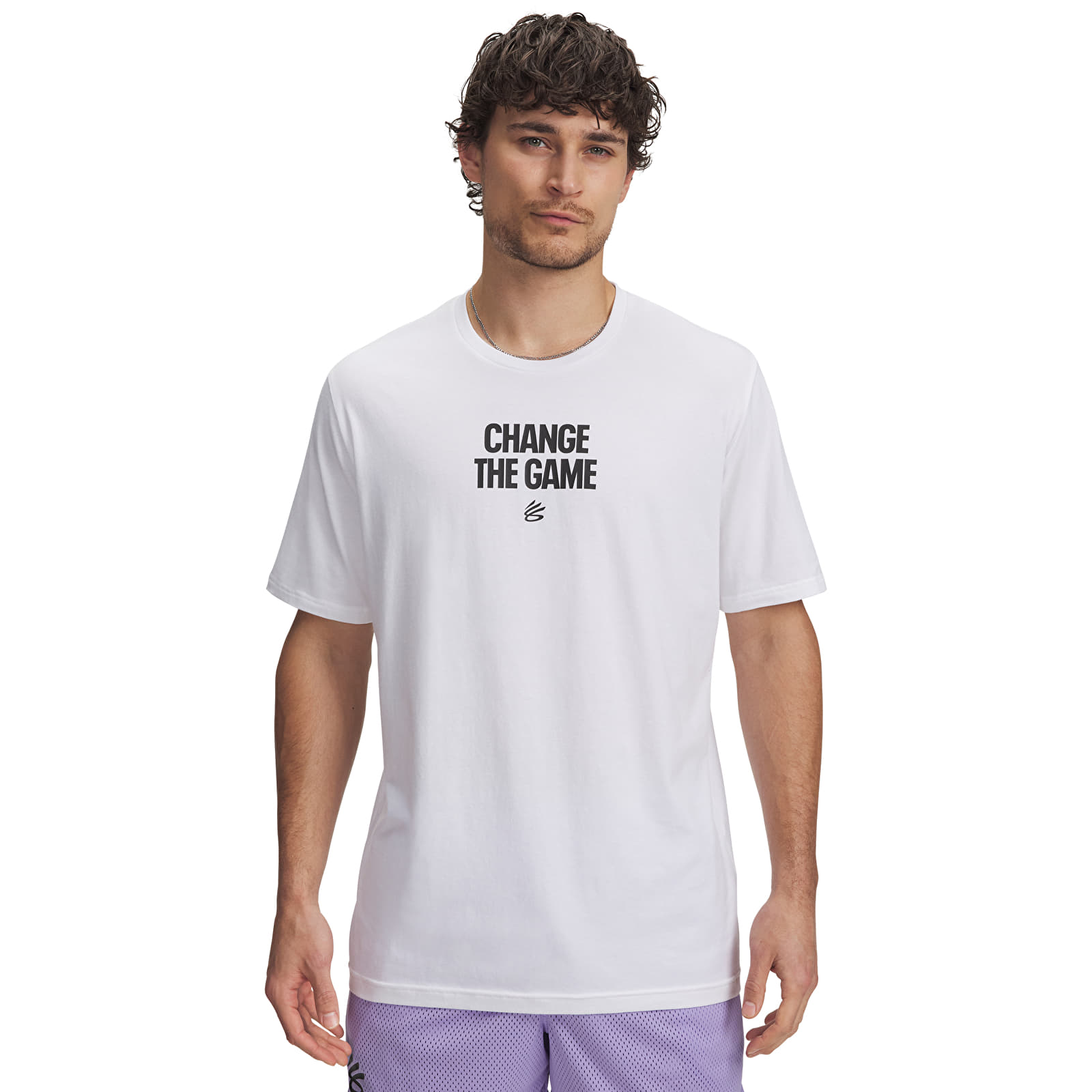 Pánská trička Under Armour Curry Playable Tee 1 White