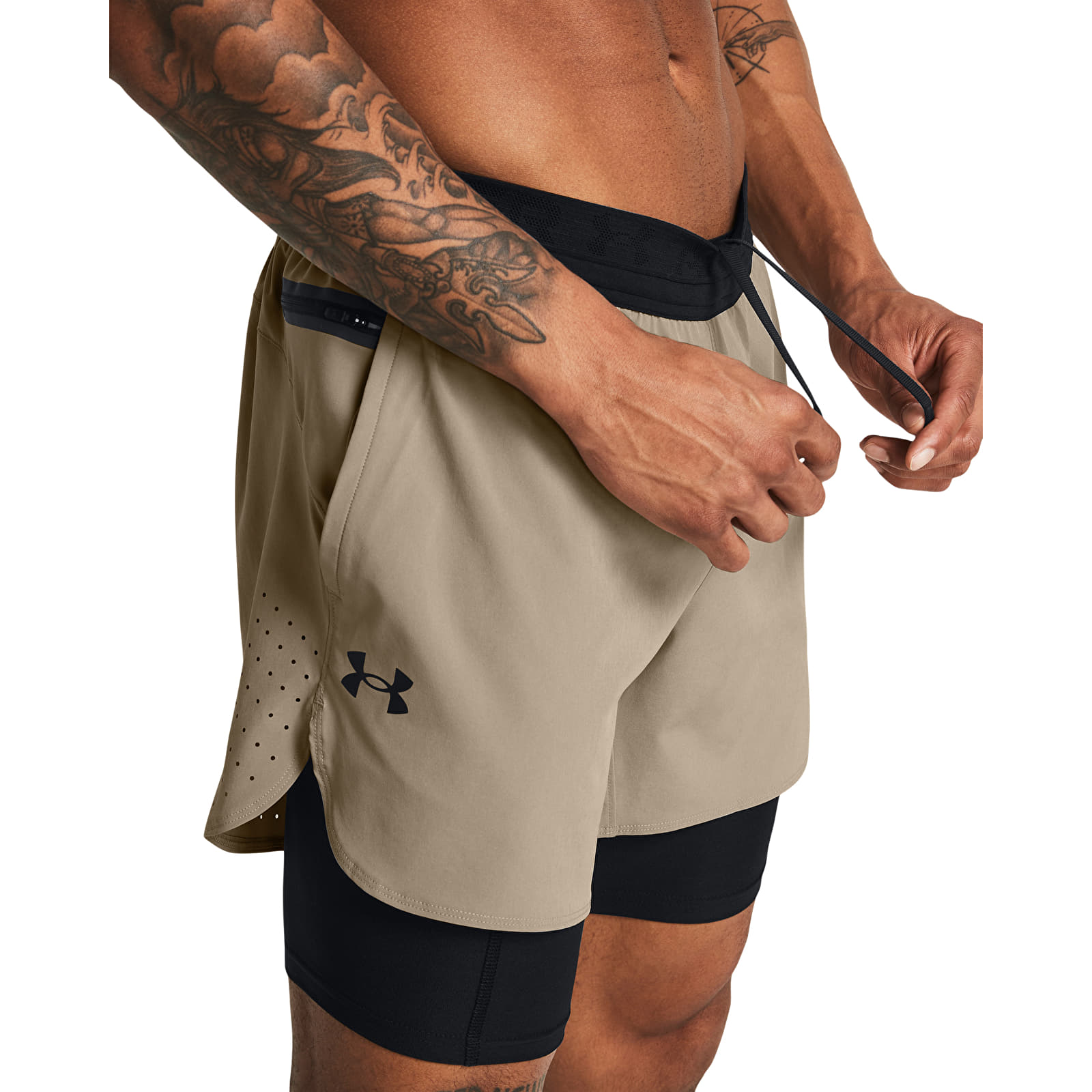 Мъжки къси панталони Under Armour Vanish Elite 2In1 Short Brown
