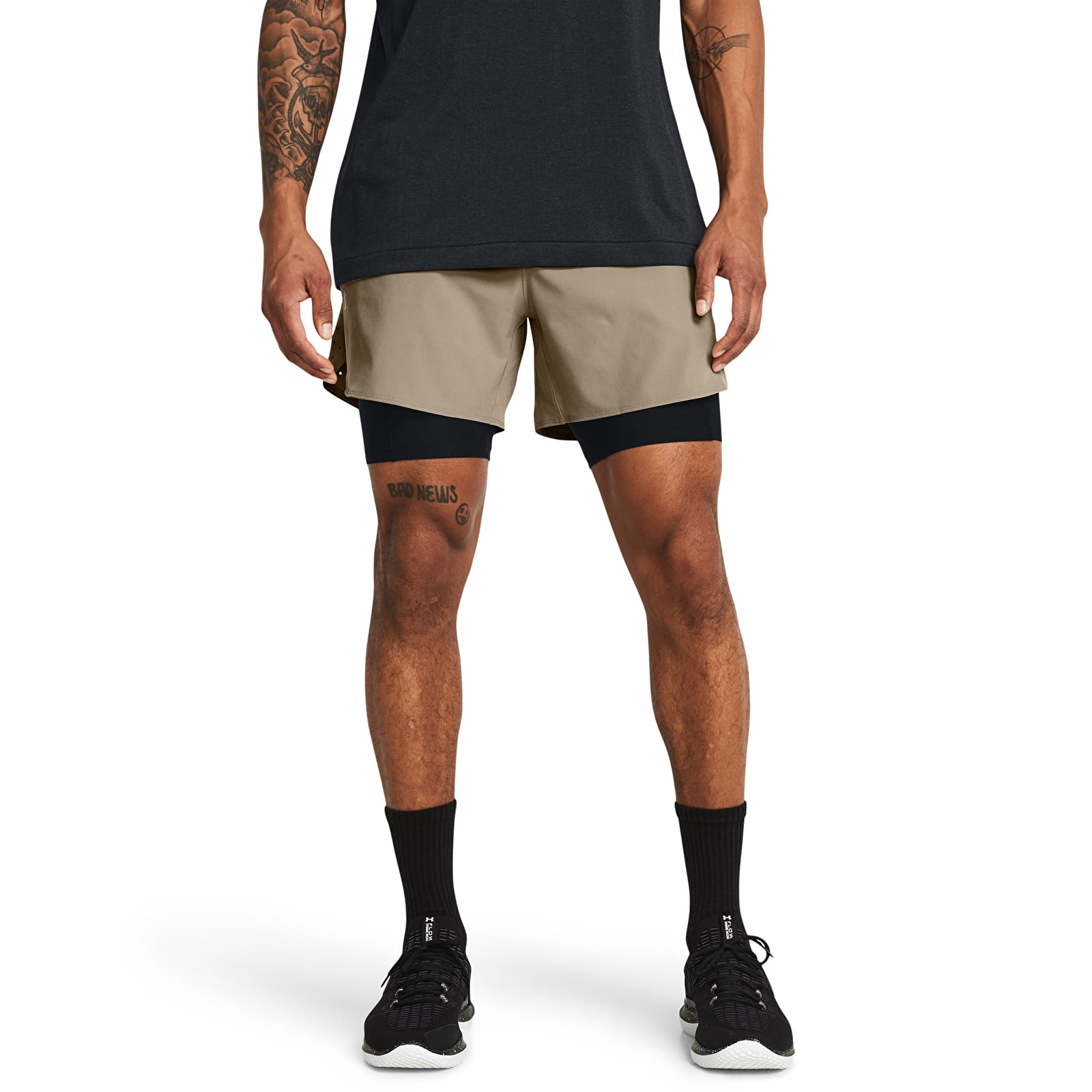 Мъжки къси панталони Under Armour Vanish Elite 2In1 Short Brown