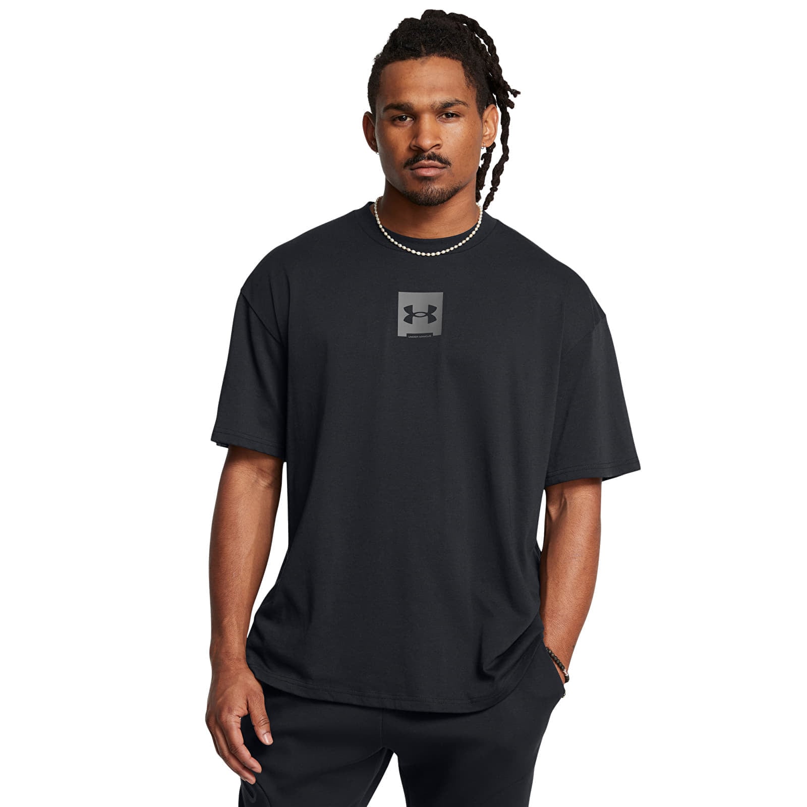 Tricou Under Armour M Hw Os Sm Box SS T-Shirt Black L