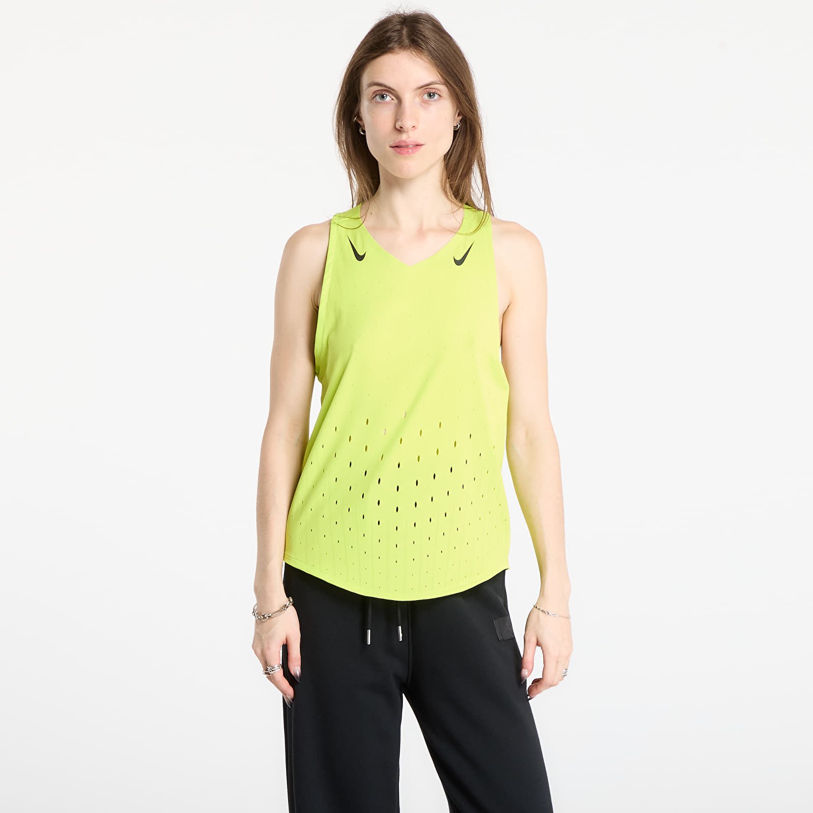 Vests Nike AeroSwift Women's Dri-FIT ADV Running Singlet Cyber/ Black