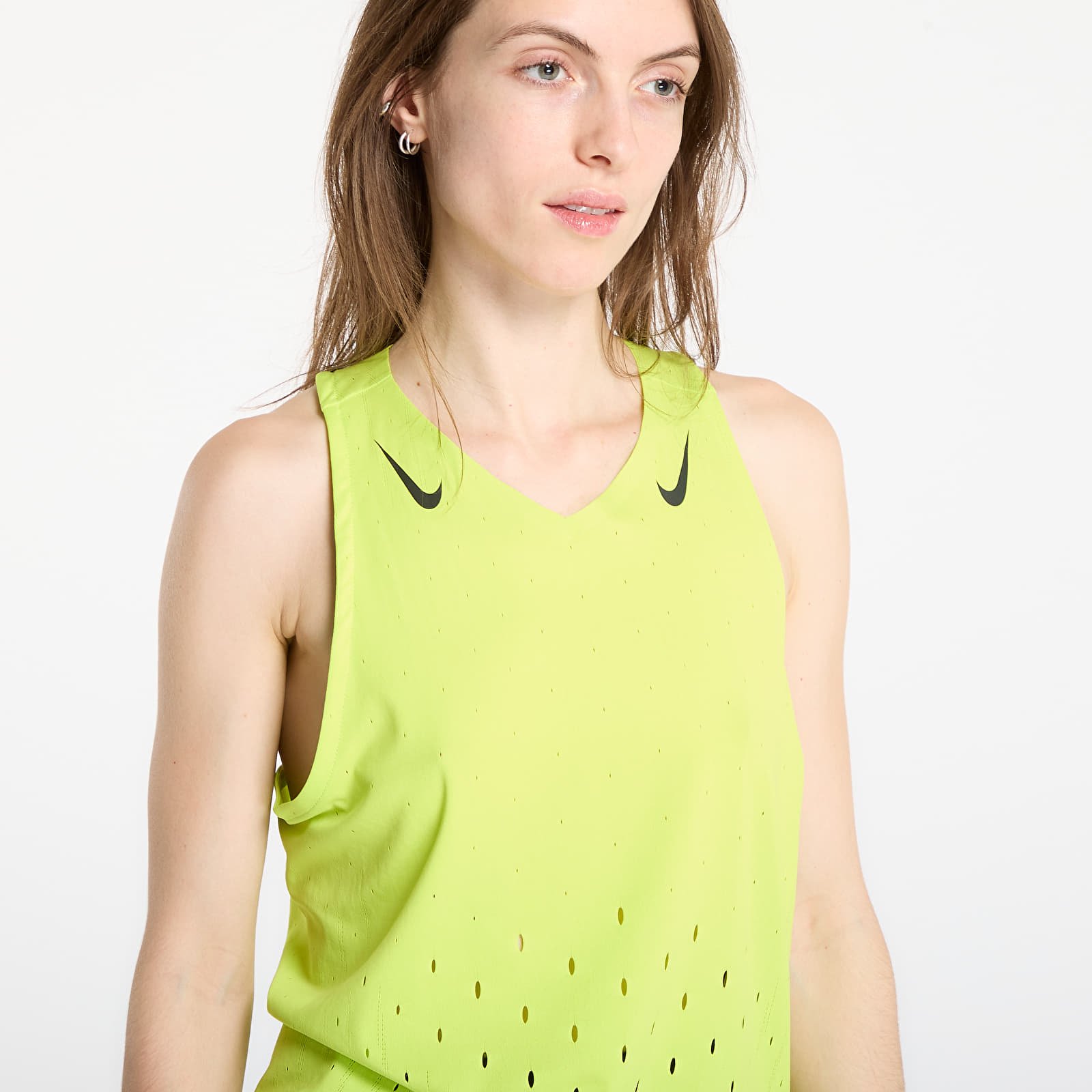 Vests Nike AeroSwift Women's Dri-FIT ADV Running Singlet Cyber/ Black