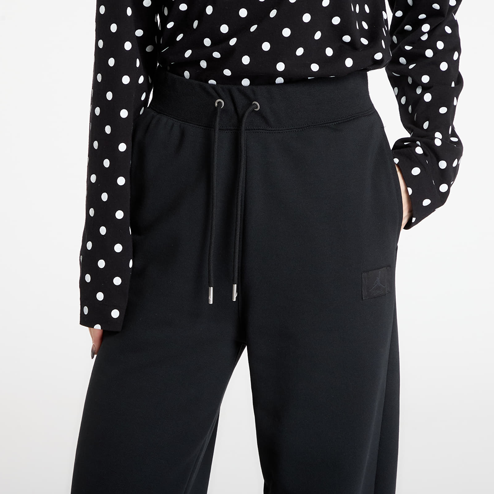 Kalhoty Jordan Flight Fleece Women's French Terry Open-Hem Pants Black/ Dk Smoke Grey