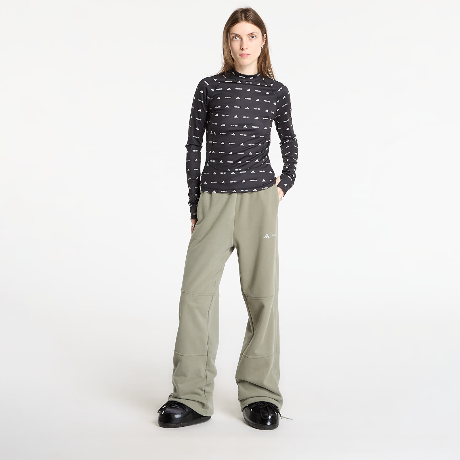 Tricouri femei adidas x Moonboot Long Sleeve Top Black/ Clear Brown