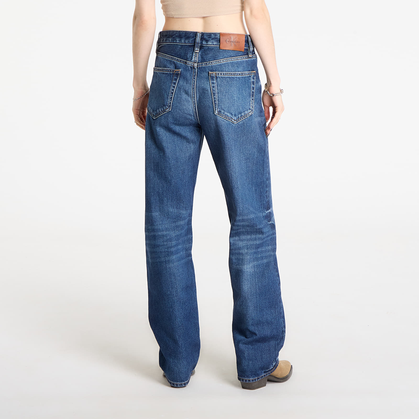 Jeans for kvinner Calvin Klein Jeans Signature 90S Straight Jeans Blue