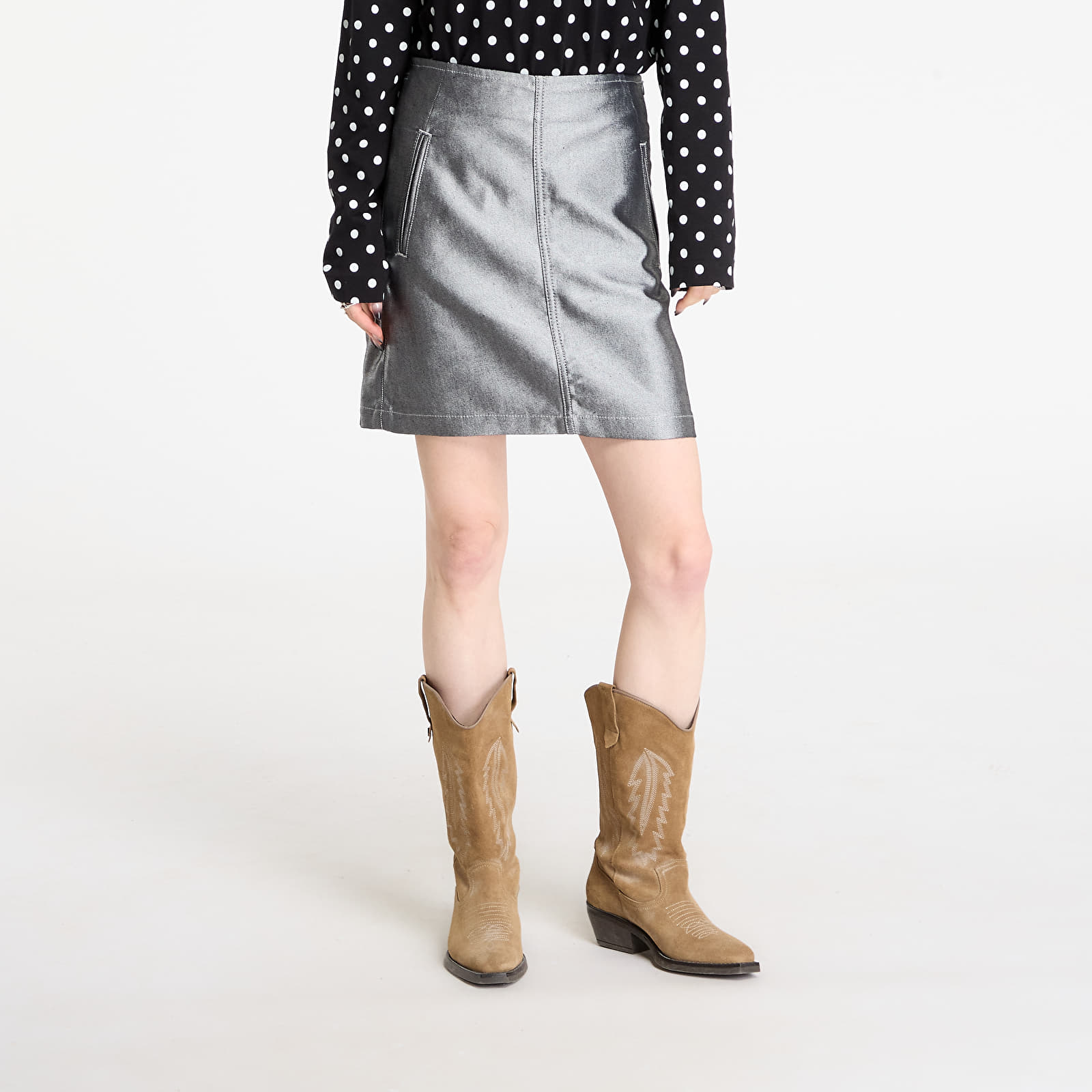 Röcke Calvin Klein Jeans A Line Denim Skirt Blue