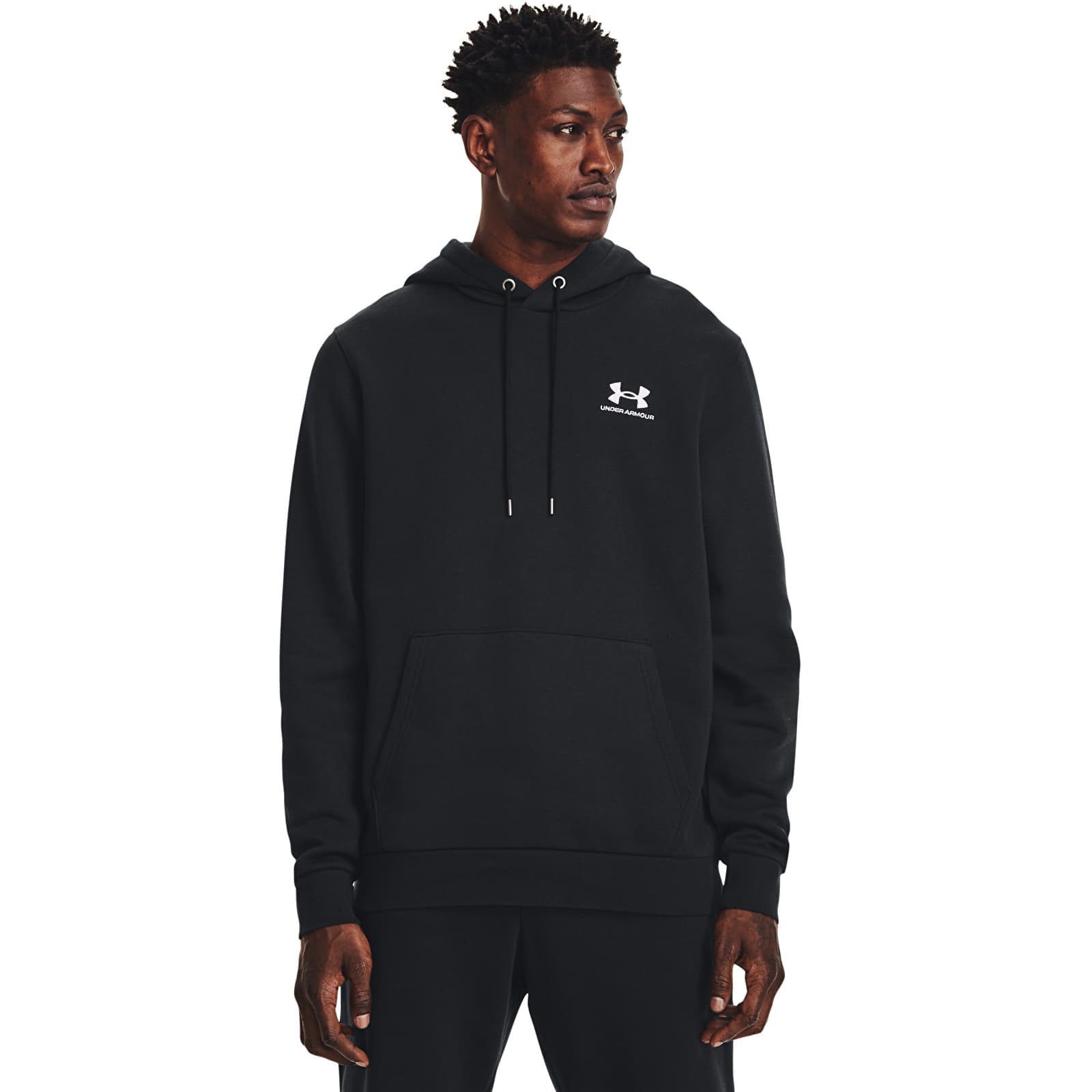 Sweatshirt Under Armour Essential Fleece Hoodie Black/ White XS