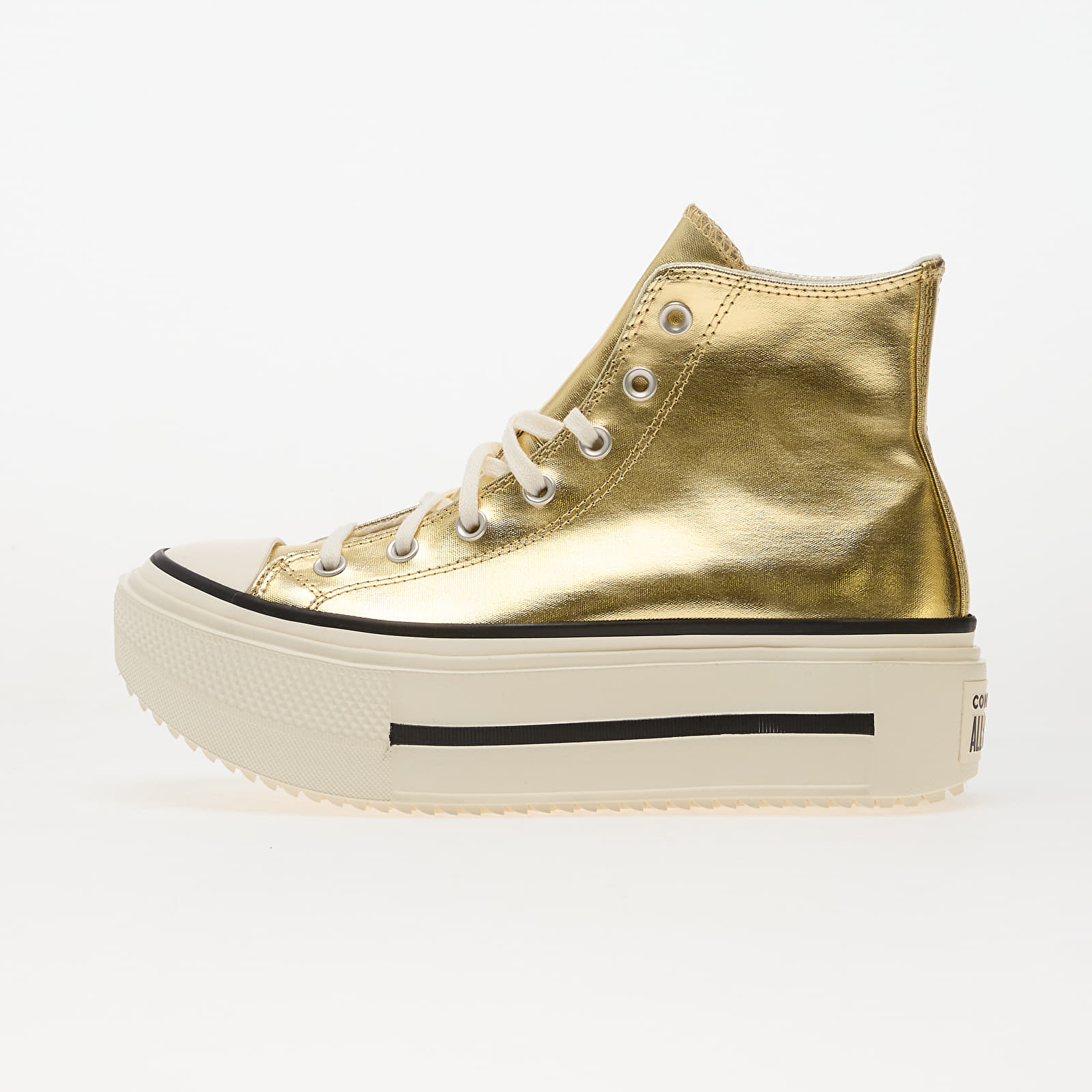 Sapatos de homem Converse Chuck Taylor All Star Lift Double Stack Metallic Gold/ Egret/ Black