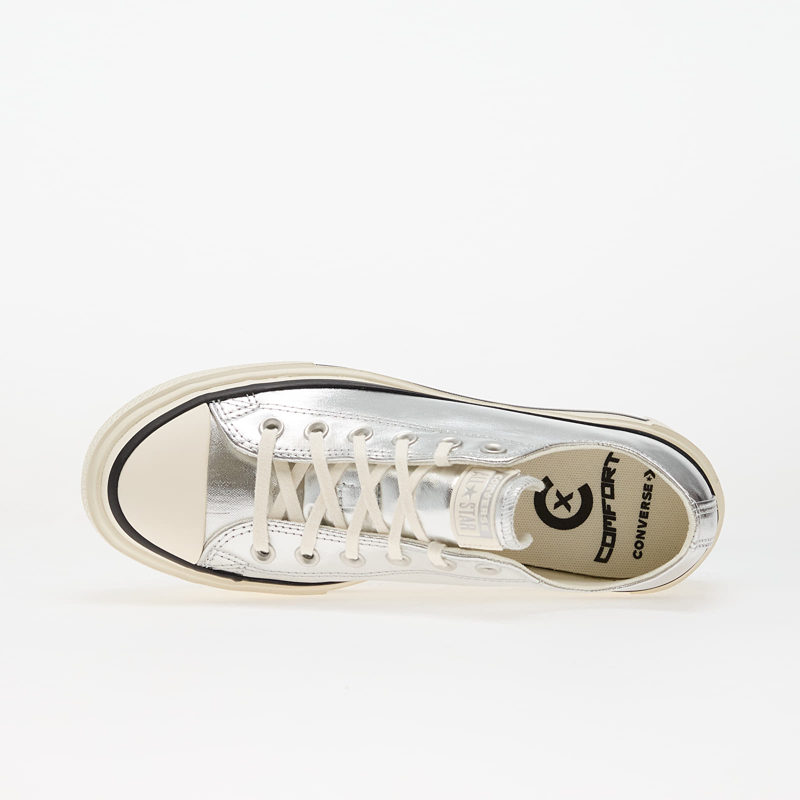 Sapatos de homem Converse Chuck Taylor All Star Lift Double Stack Silver/ Egret/ Black