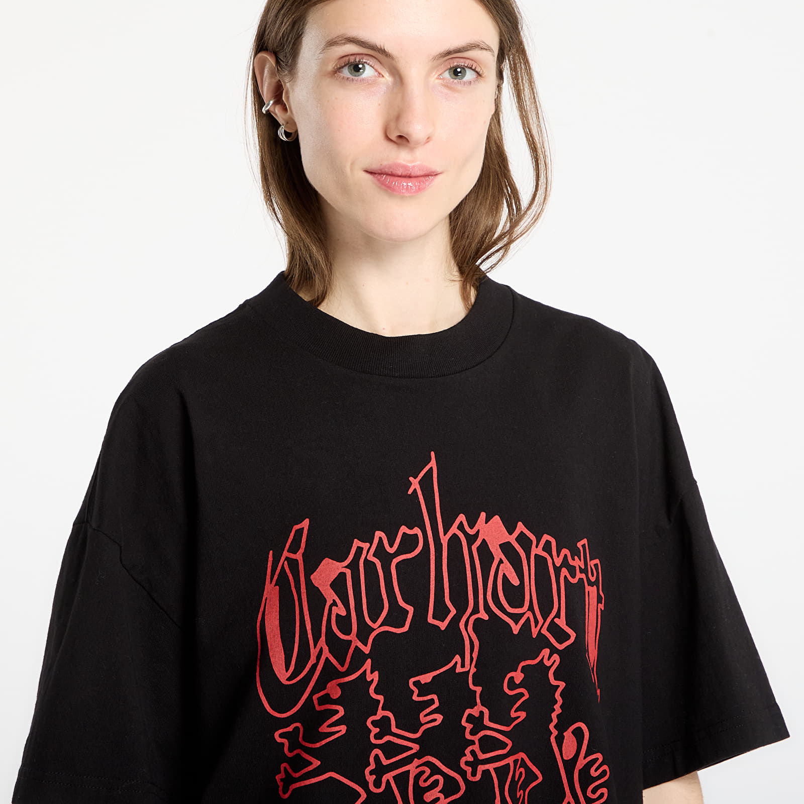 Men's T-shirts Carhartt WIP S/S Hackwork T-Shirt UNISEX Black Heavy Stone Wash