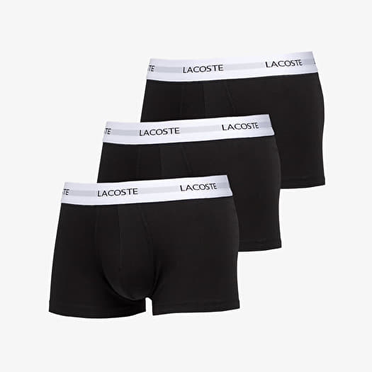 Boxerky LACOSTE 3-Pack Trunk Black