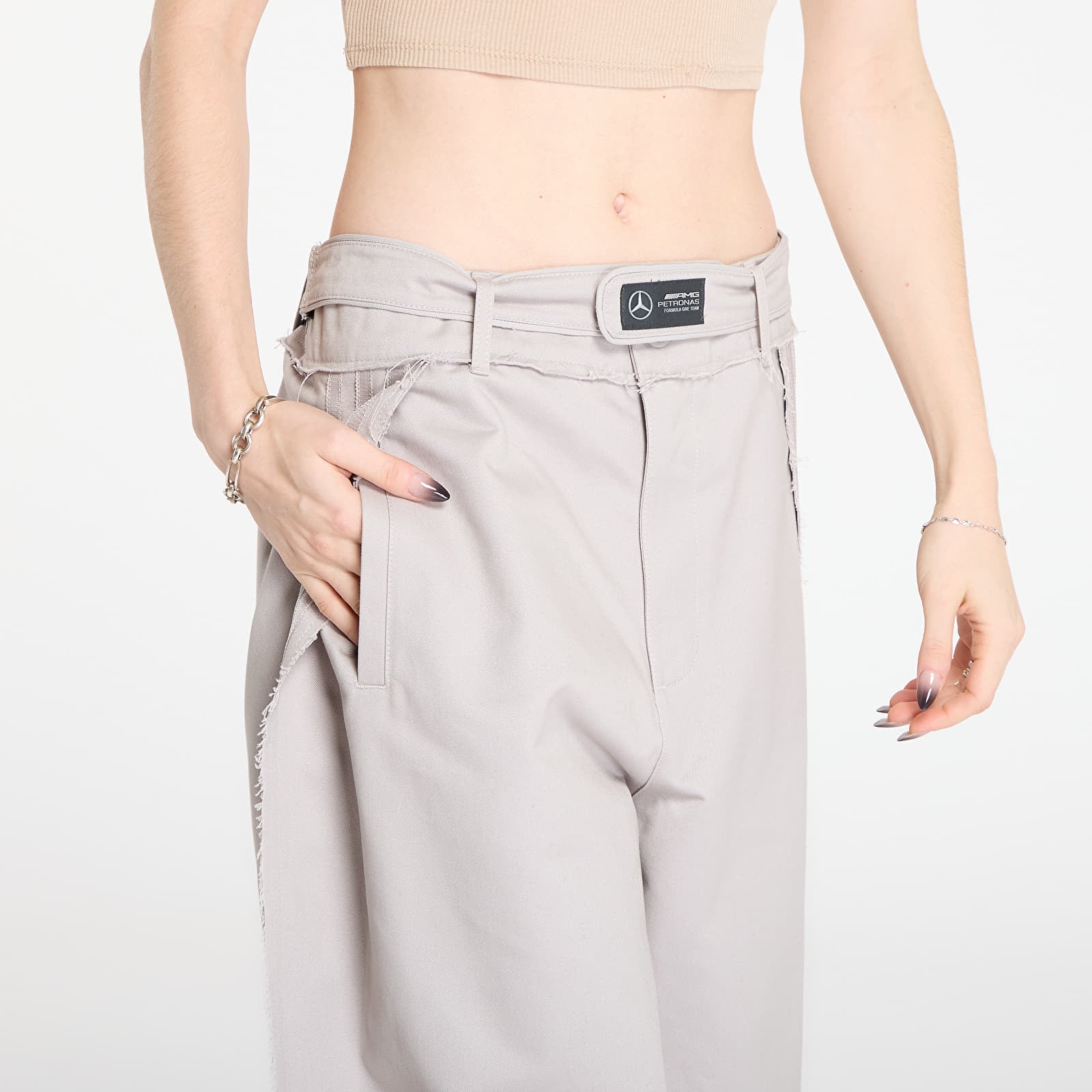 Byxor adidas x Bad Bunny x Mercedes - AMG Petronas Formula One Team Race Pants UNISEX Clear Granite