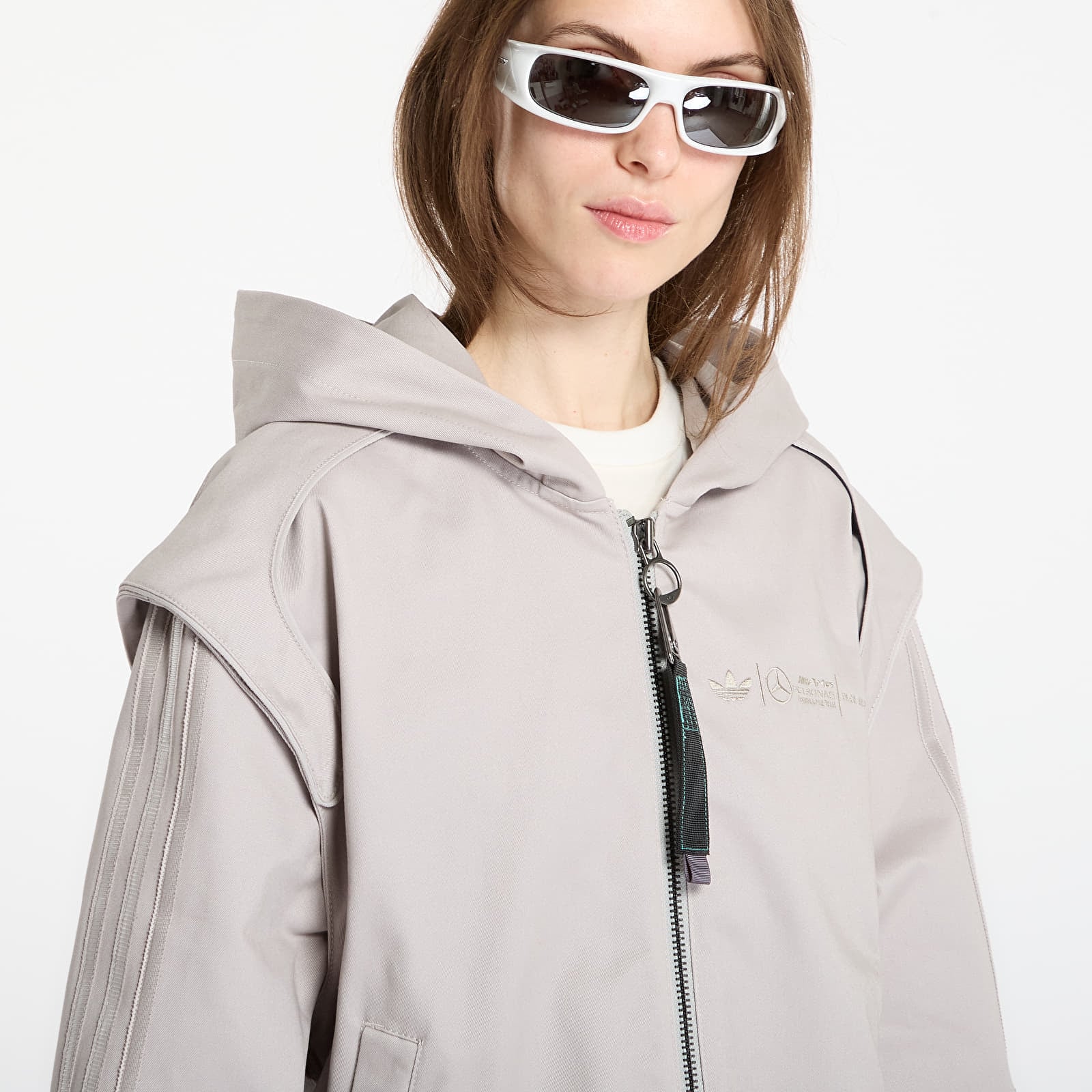 Jakne  adidas x Bad Bunny x Mercedes - AMG Petronas Formula One Team Racing Zip Up Jacket UNISEX Clear Granite