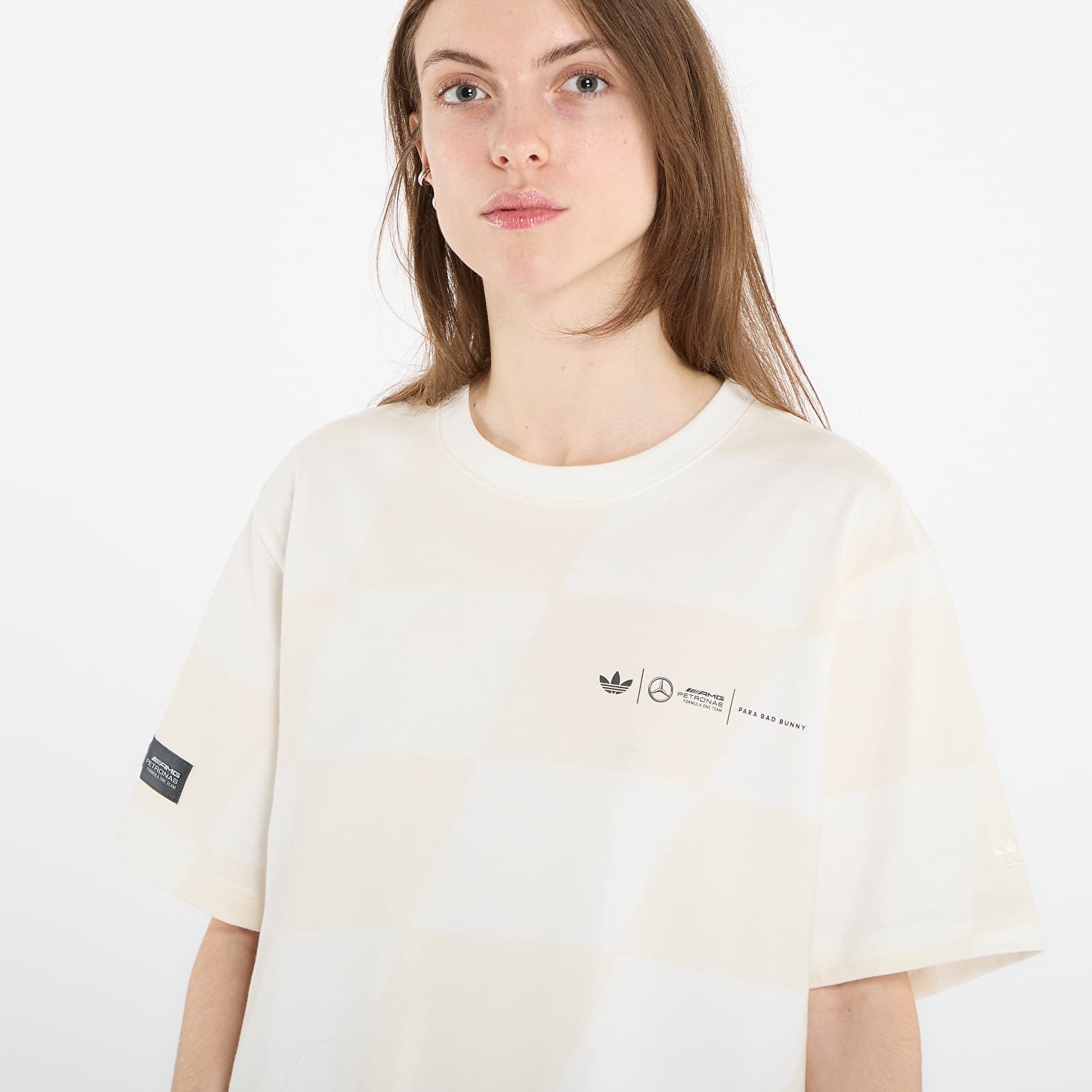 Футболки adidas x Bad Bunny x Mercedes - AMG Petronas Formula One Team Racing Tee Core White/ Core White