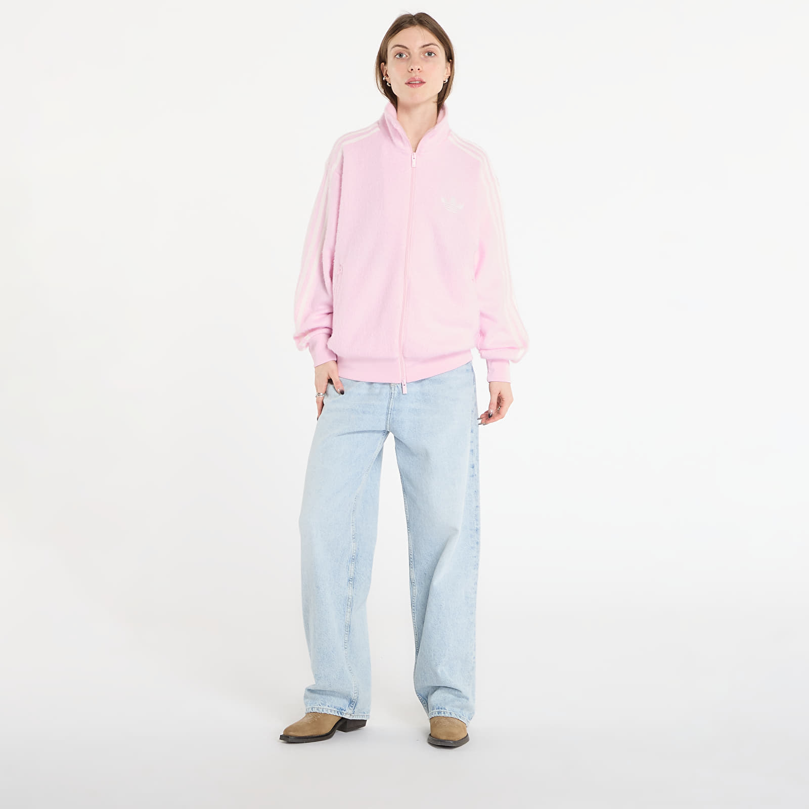 Hettegensere og sweatshirts adidas Mohair Fb Track Top Clear Pink