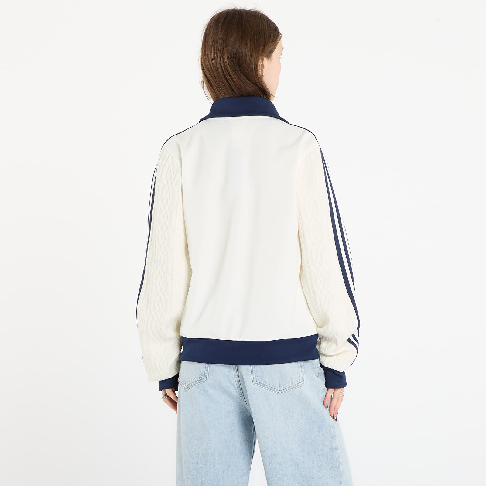 Sweatjacken und Sweatshirts adidas Knit Classic Track Top Off White