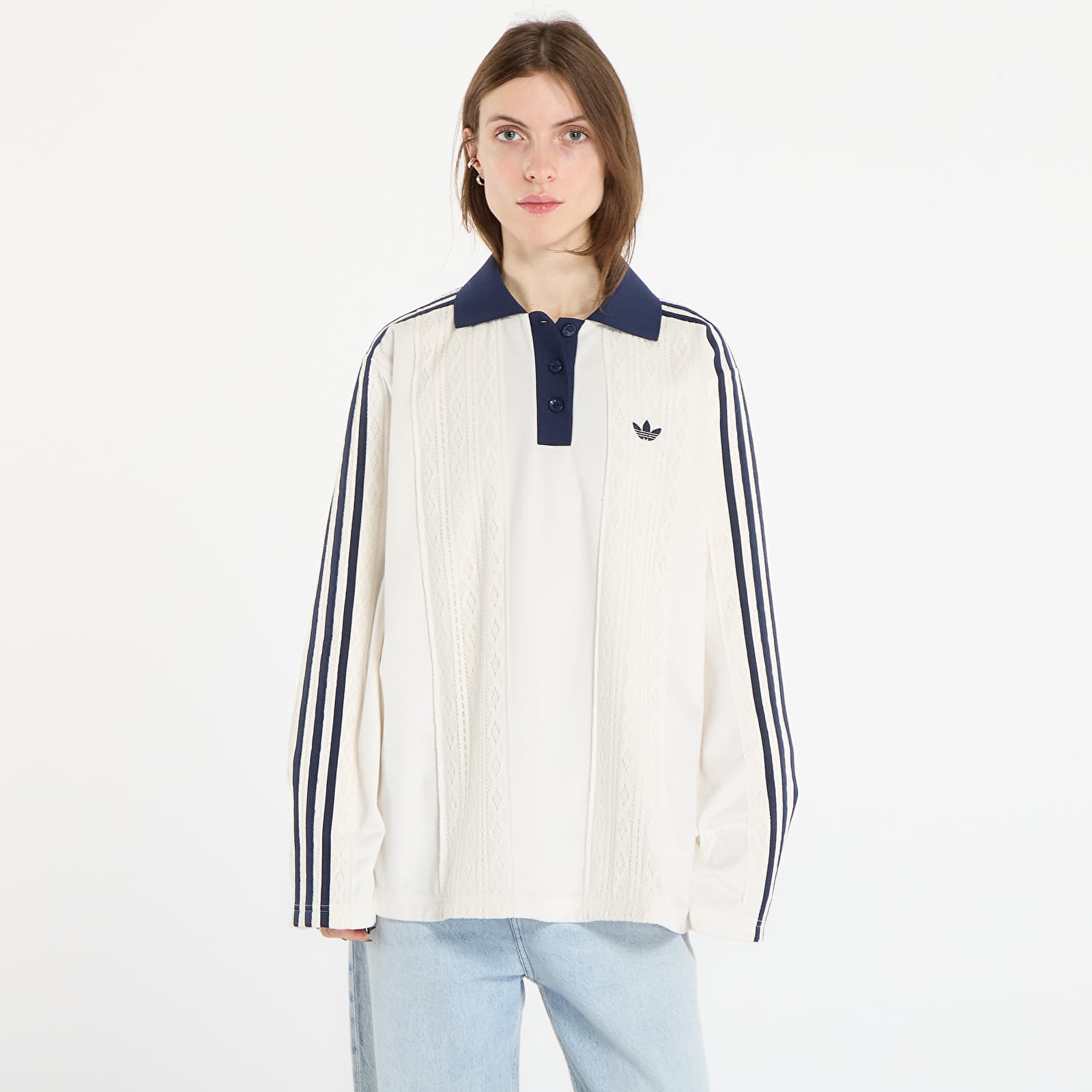 Tricou adidas Ls Jersey Off White M